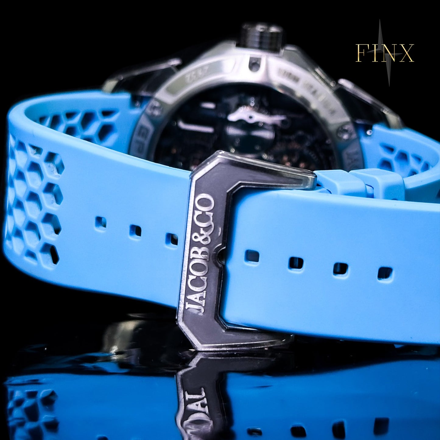 ชุดป้องกัน Jacob & Co Epic X V1 Titanium Sky Blue