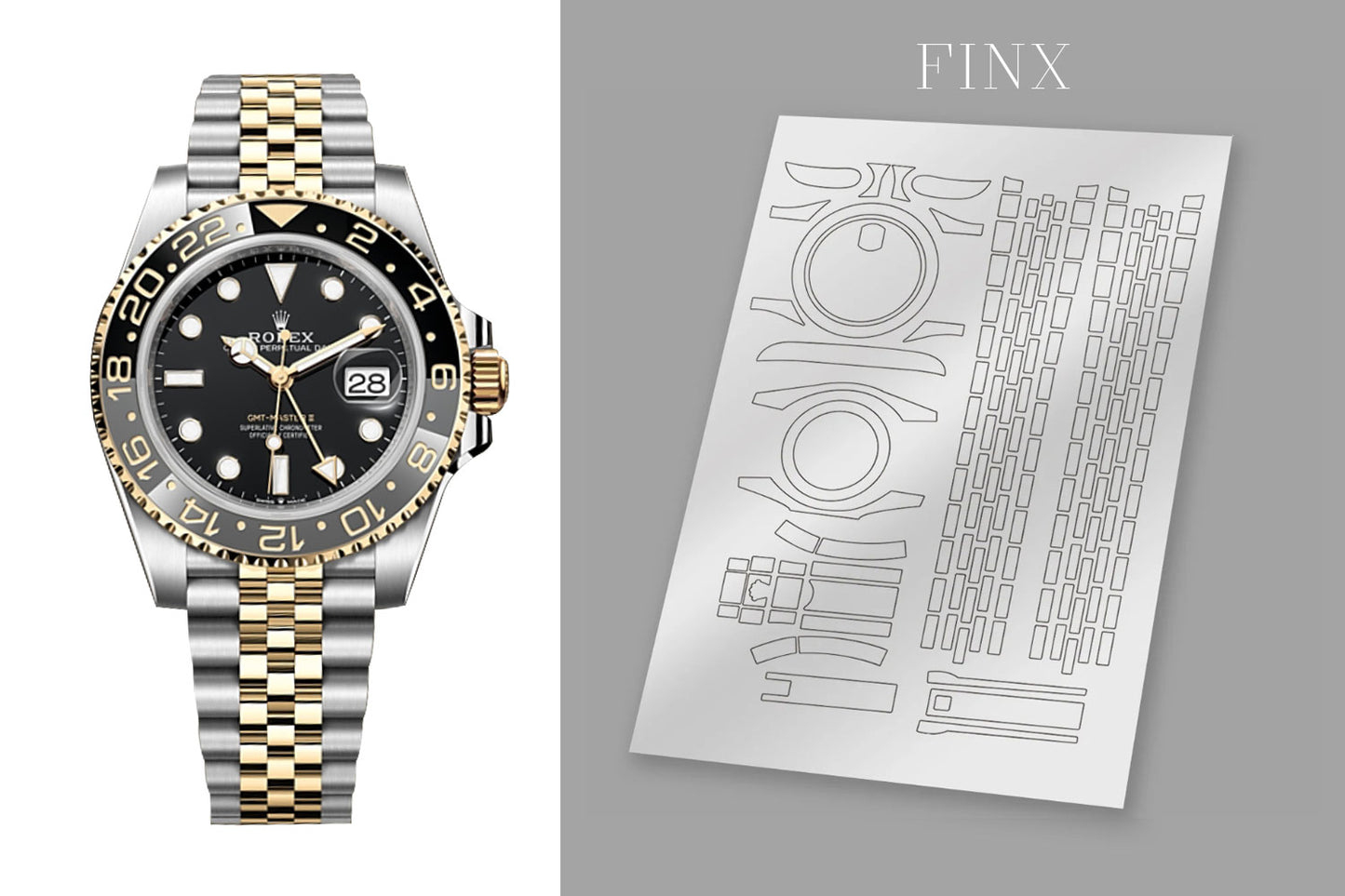 Rolex GMT Master ll(Jubilee และเยลโลว์โกลด์) 126713 Protection Kit