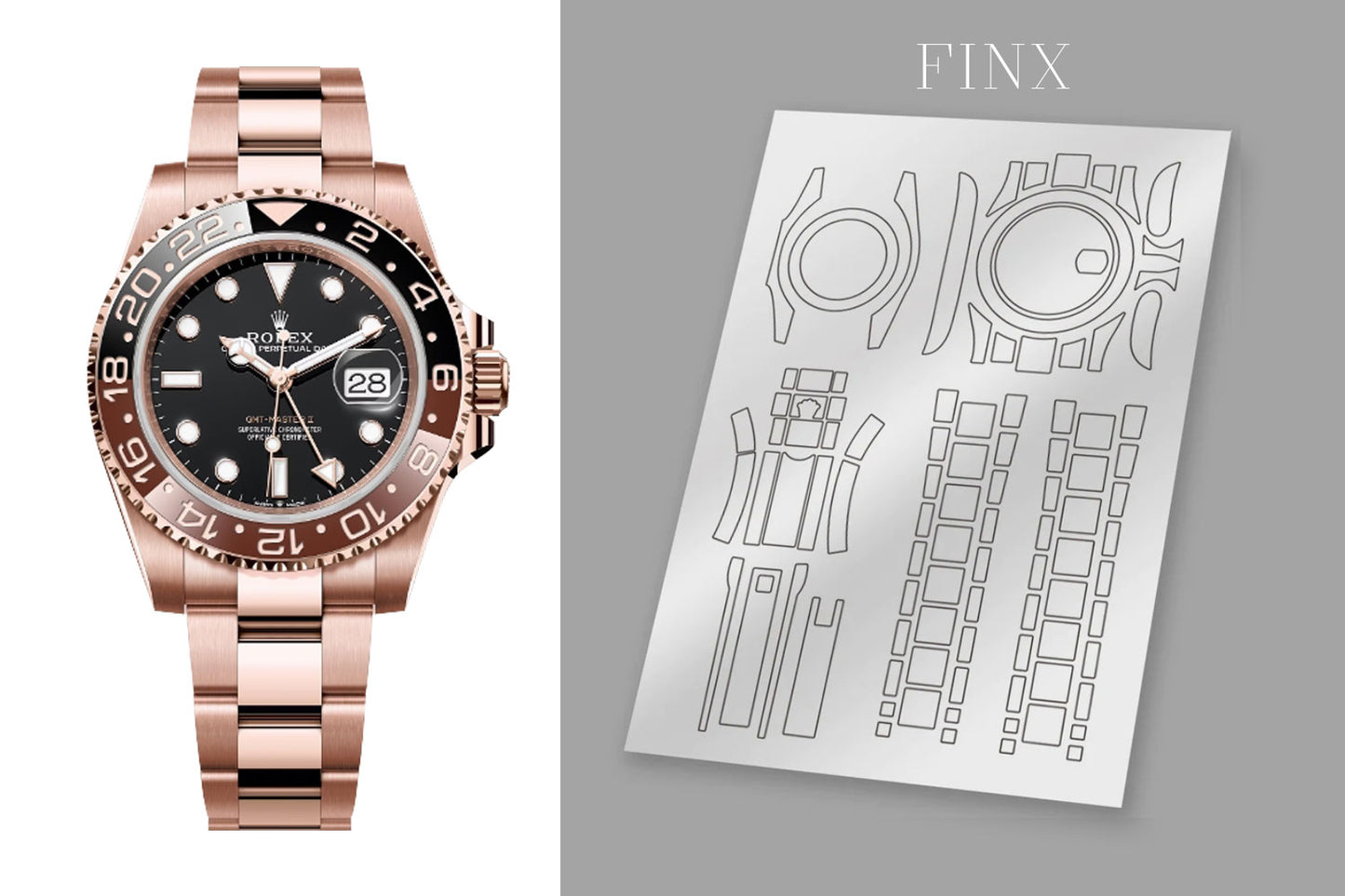 Rolex GMT Master ll (Everose gold) 126715 Protection Kit