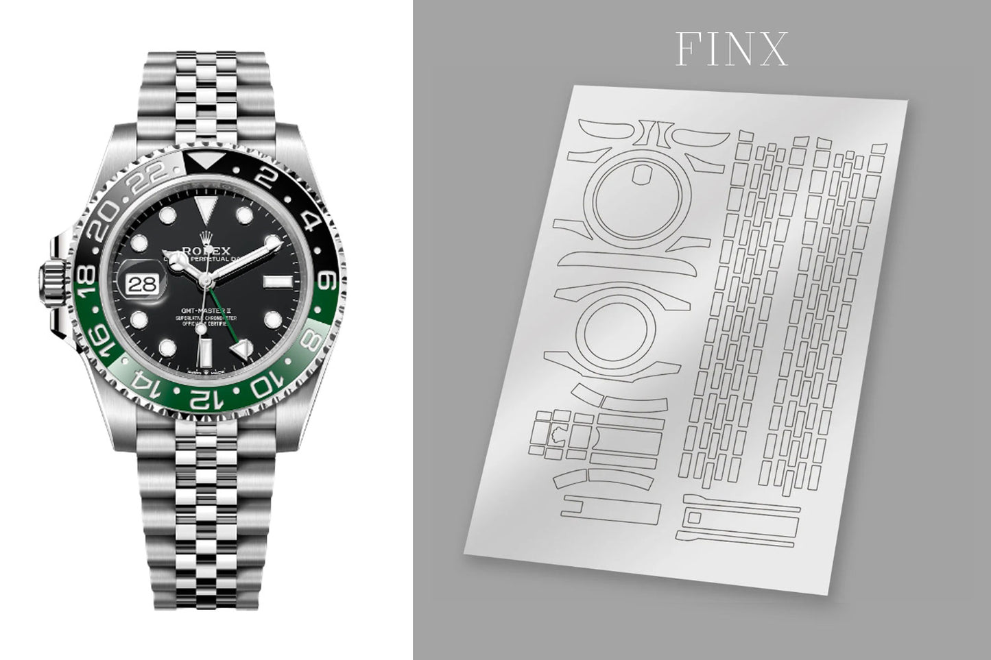 ชุดฟิล์มกันรอย Rolex GMT Master ll (Jubilee) 126720