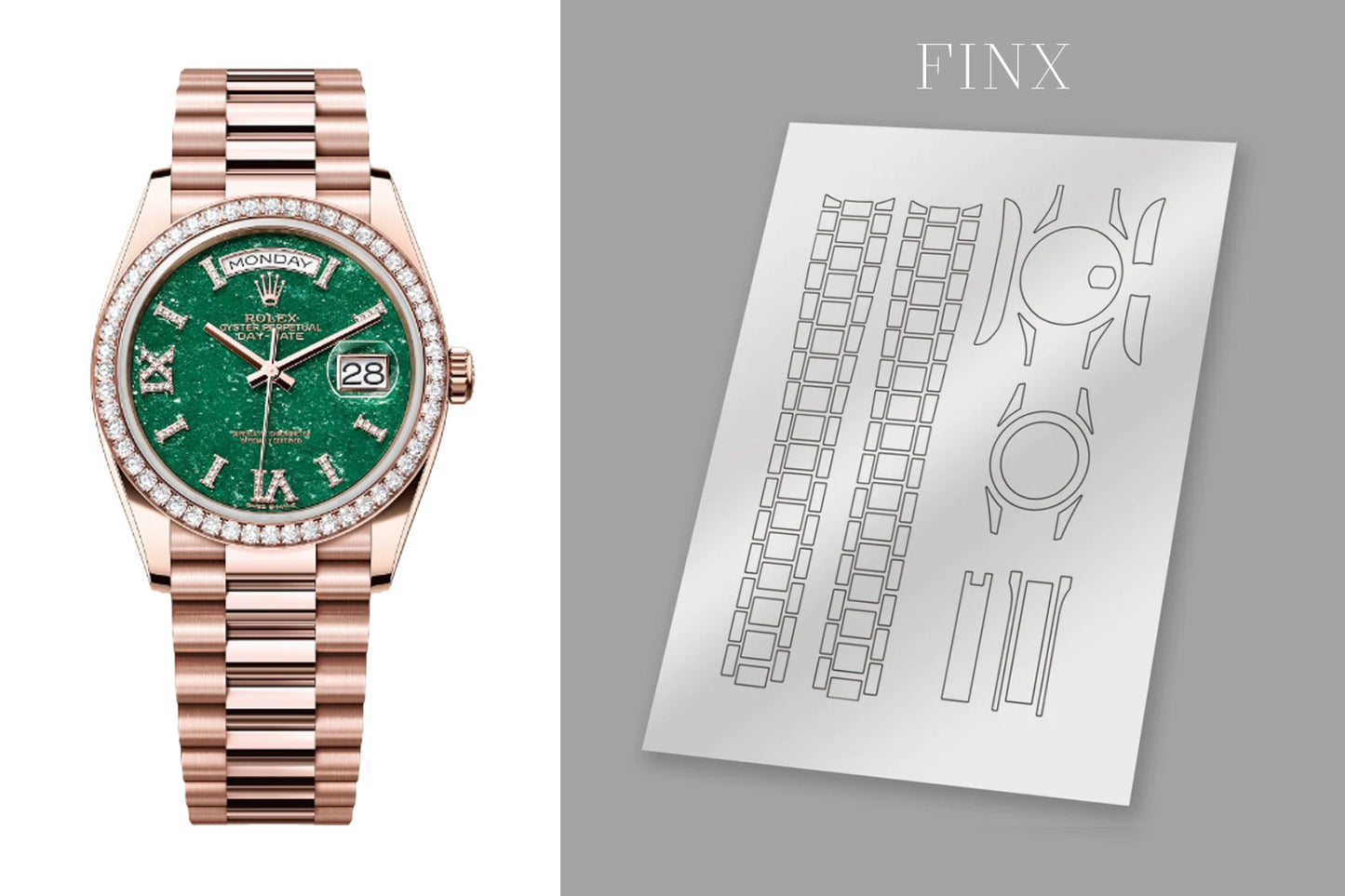 ชุดฟิล์มกันรอย Rolex Day-Date 128345(36 มม.)