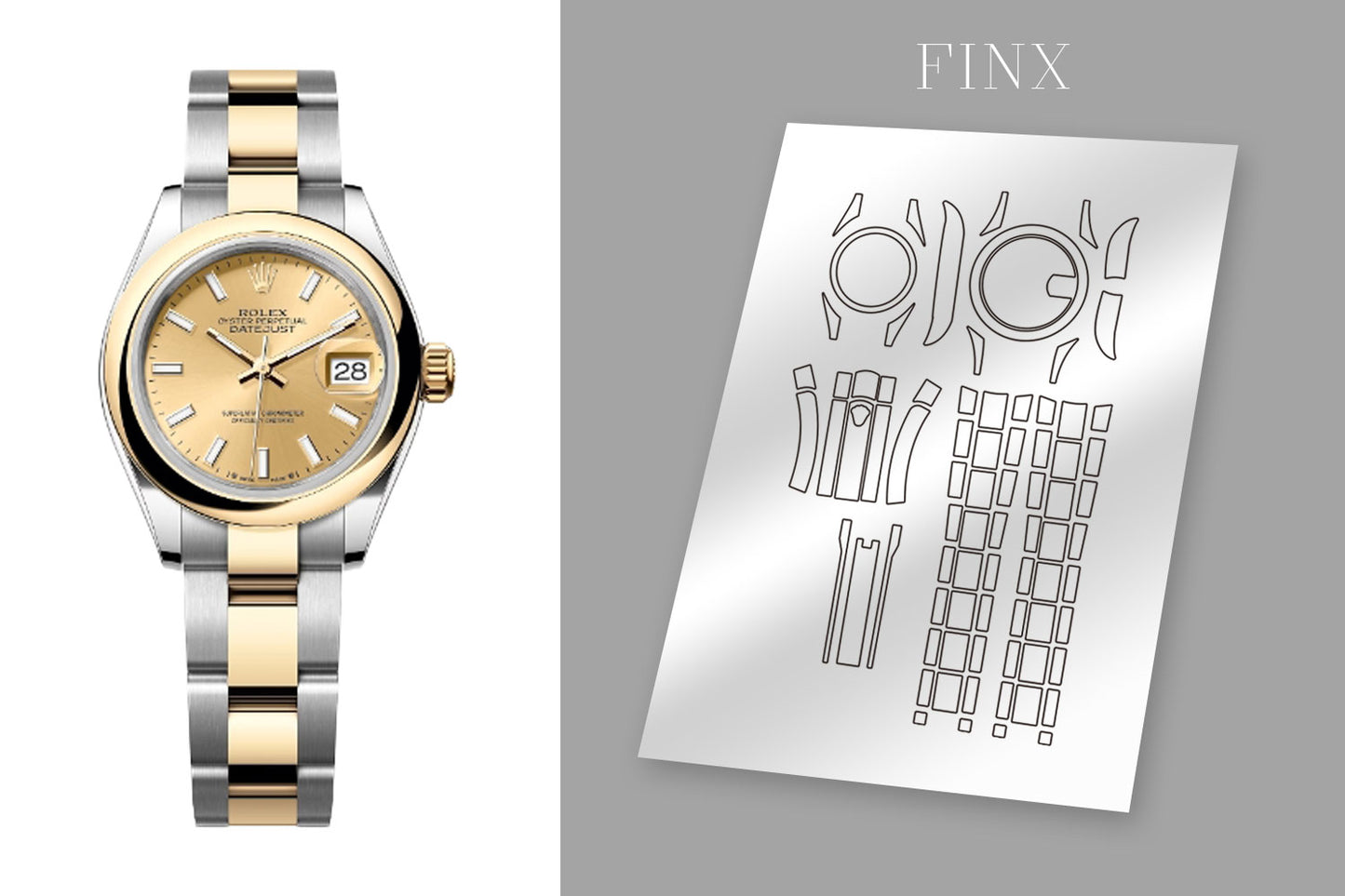 ชุดฟิล์มกันรอย Rolex Datejust (Oyster)279163 (28mm)