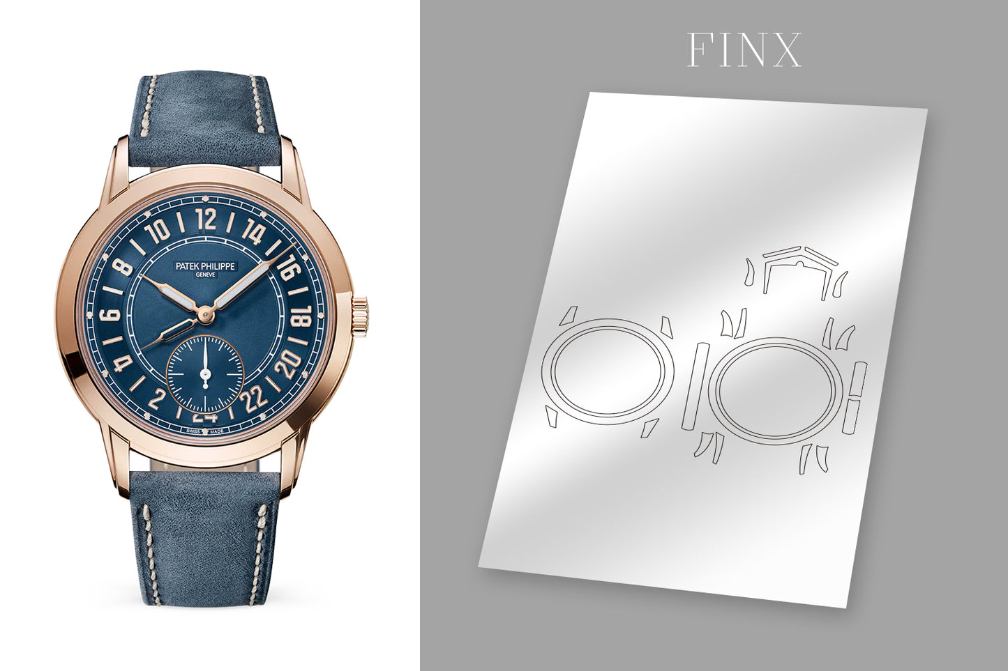 ชุดป้องกัน PATEK PHILIPPE Calatrava Travel Time 5224R-001