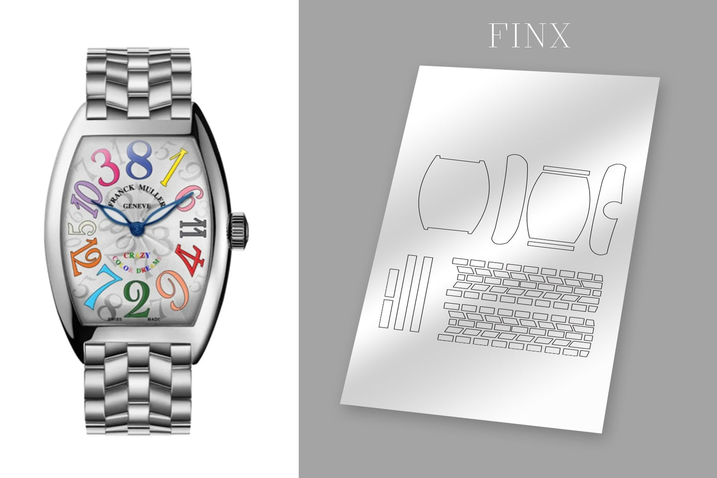 Franck Muller Cintree Curvex Color Dreams 5850 SC COL (DRM) AC WH AC Protective Kit