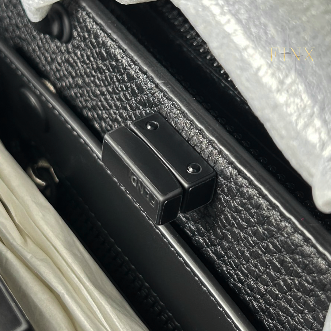 Fendi Peekaboo ISeeU Small Black Selleria bag Protective Kit