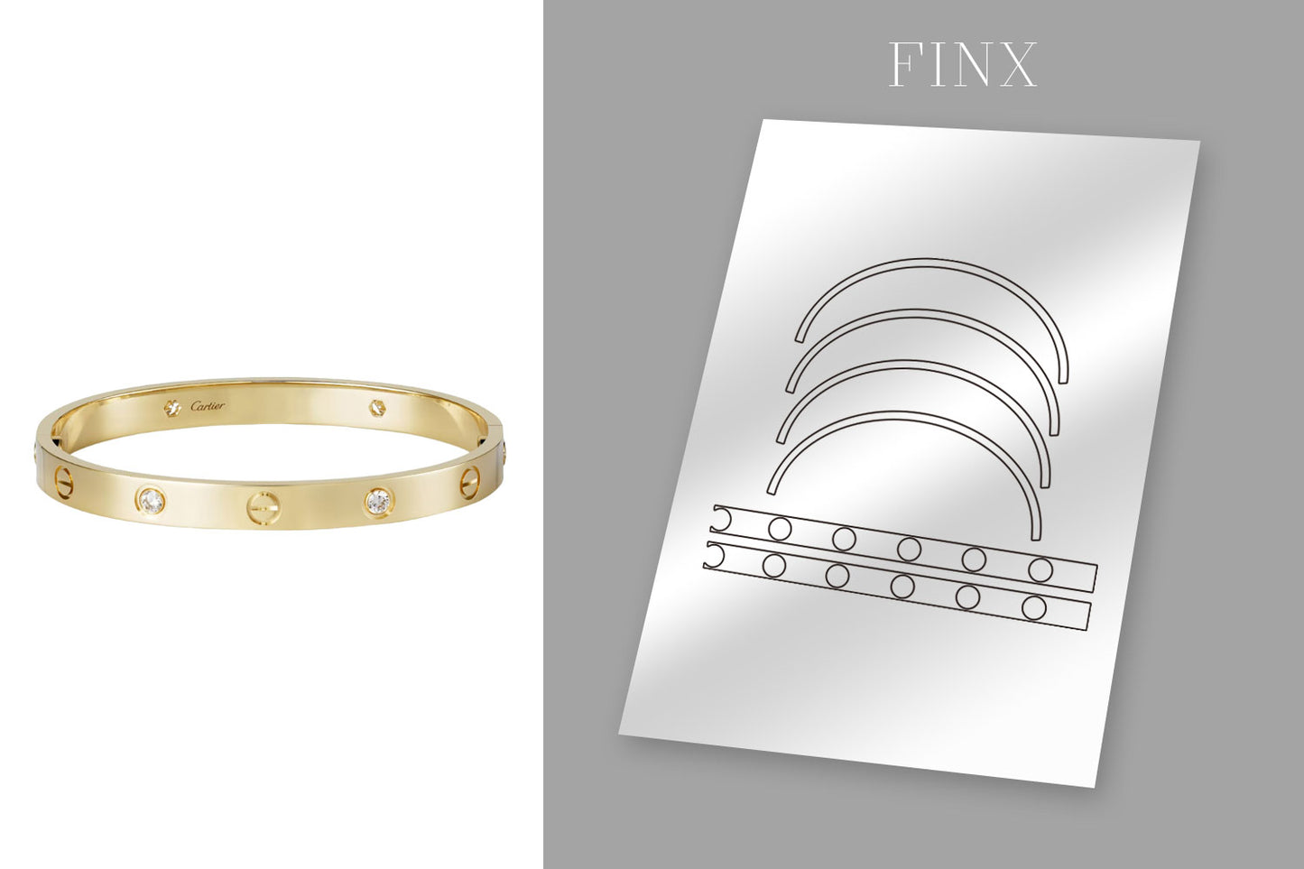 ชุดป้องกันสร้อยข้อมือ Cartier Love