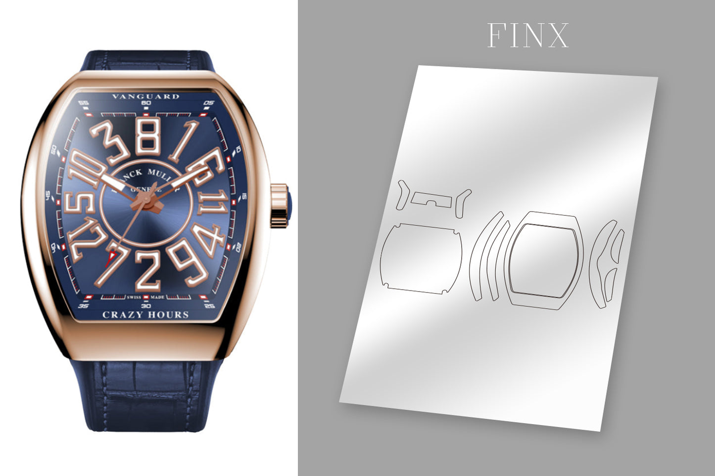Franck Muller Vanguard Crazy Hours V4 CH 5N BL Protective Kit
