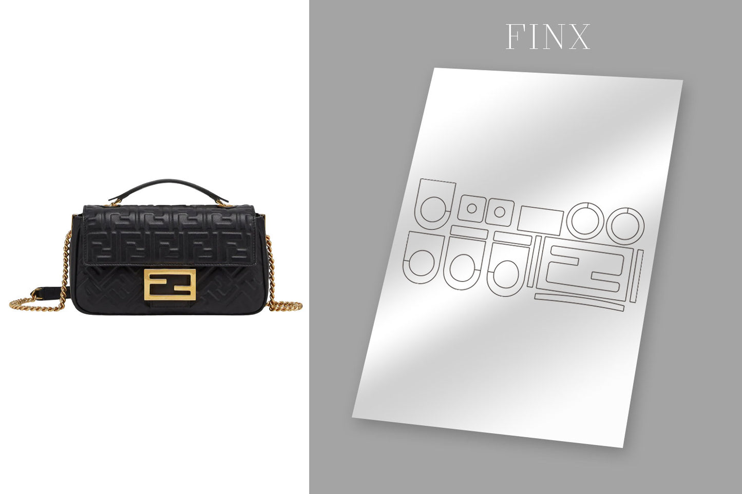 Fendi Baguette Chain Midi ชุดป้องกัน