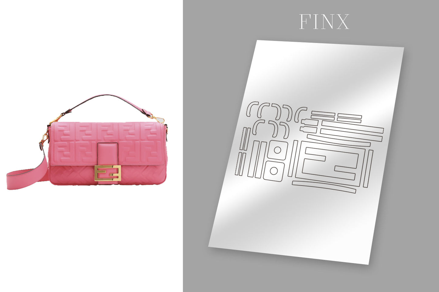 Fendi Baguette Pink One ชุดป้องกัน