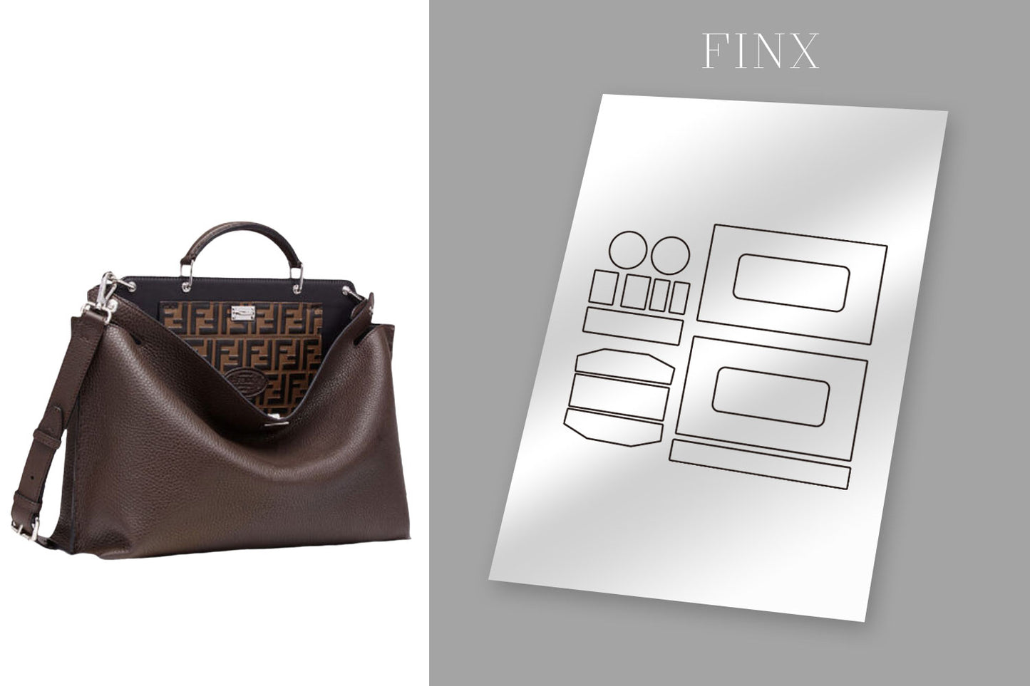 ชุดป้องกันหนังลูกวัว Fendi Peekaboo