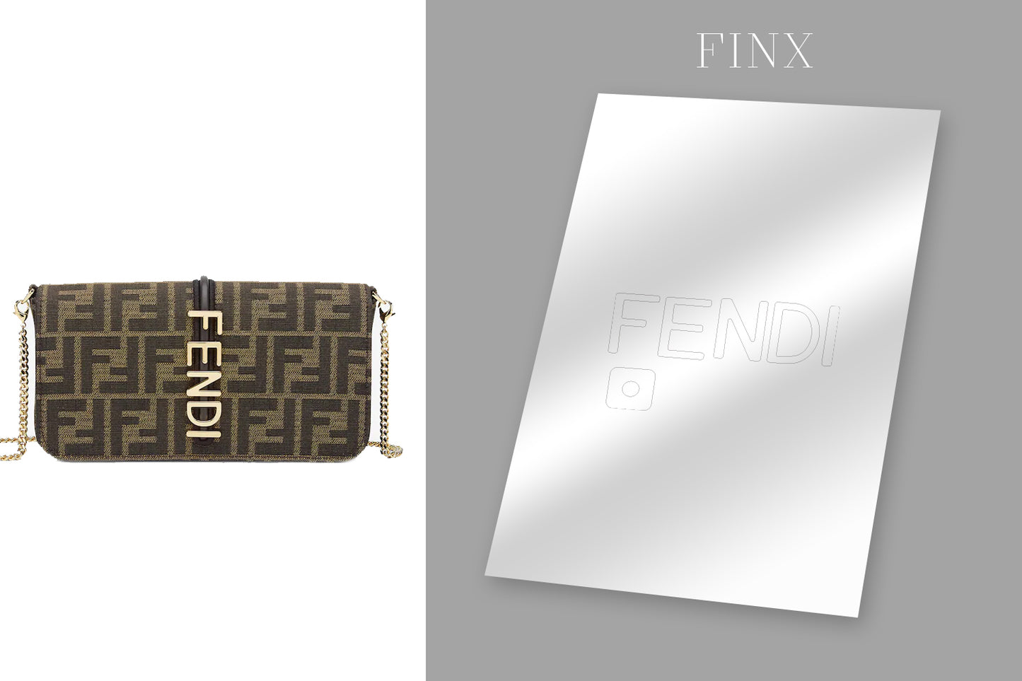 Fendi Fendigraphy Wallet On Chain ชุดป้องกัน