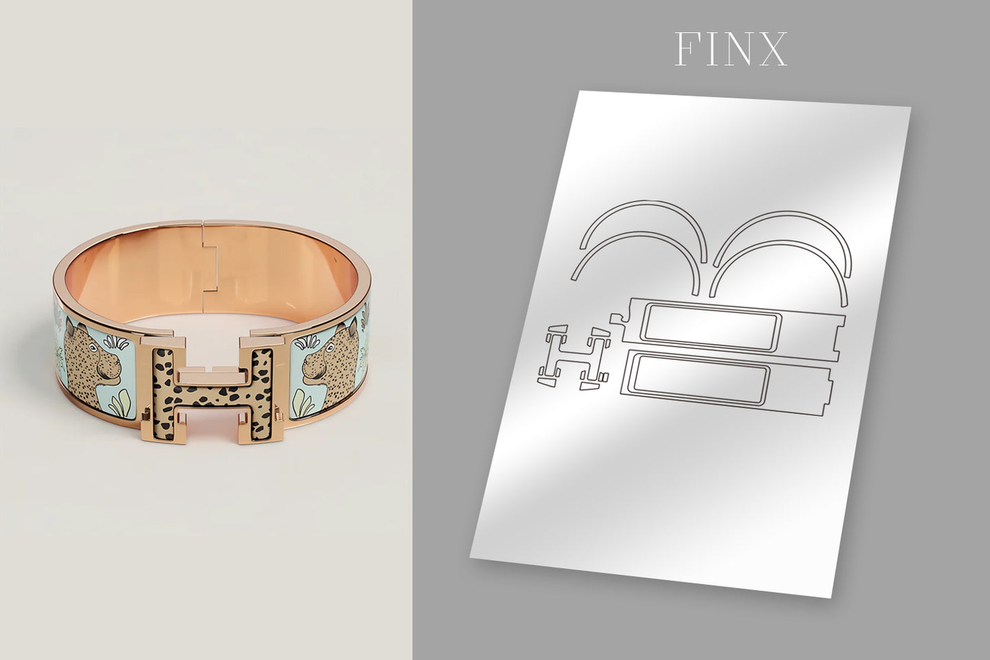 Hermes Clic Clac H Las Leopards Protection Kit