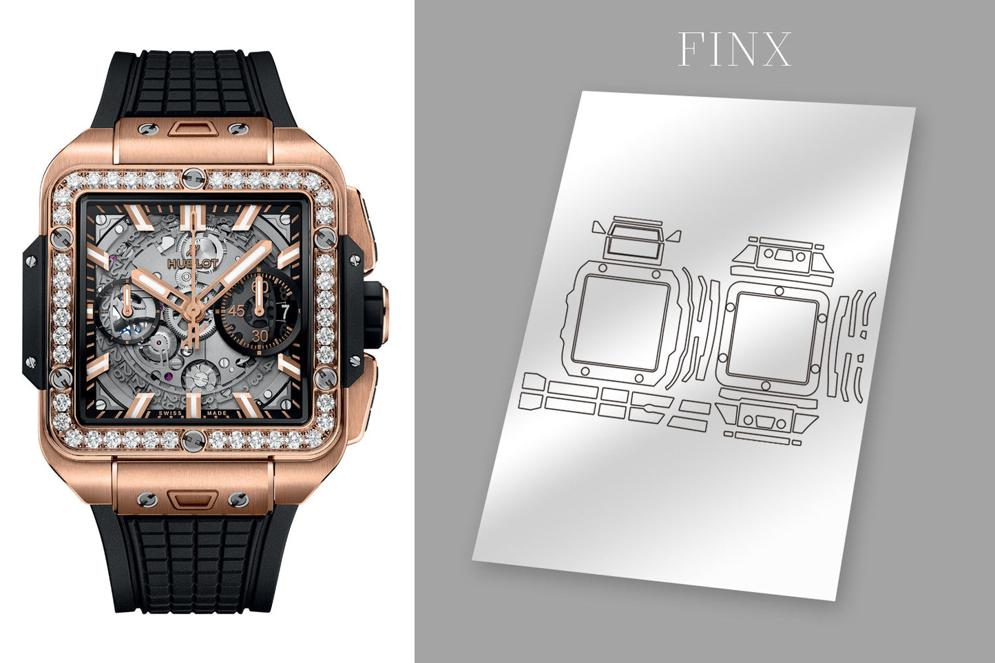 Hublot Square Bang Unico King Gold 821.OM.0180.RX (42mm)ชุดฟิล์มกันรอย