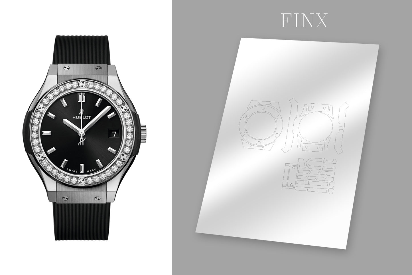 Hublot classic fusion 33mm titanium diamonds