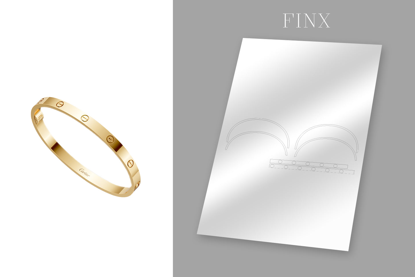 ชุดป้องกันสร้อยข้อมือ Cartier Love ขนาดกลาง