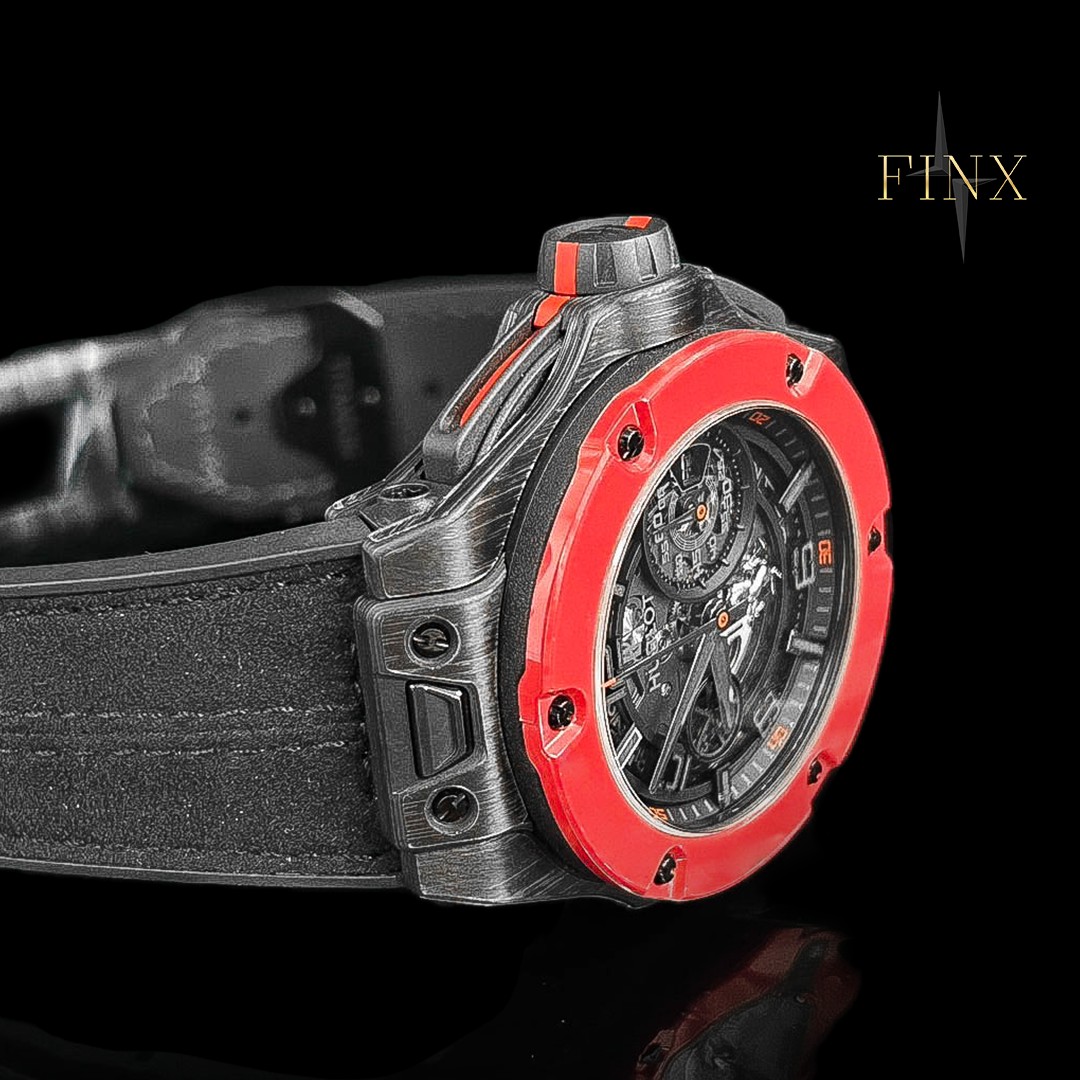 ชุดป้องกันเซรามิกคาร์บอนสีแดงของ Hublot Big Bang Ferrari UNICO