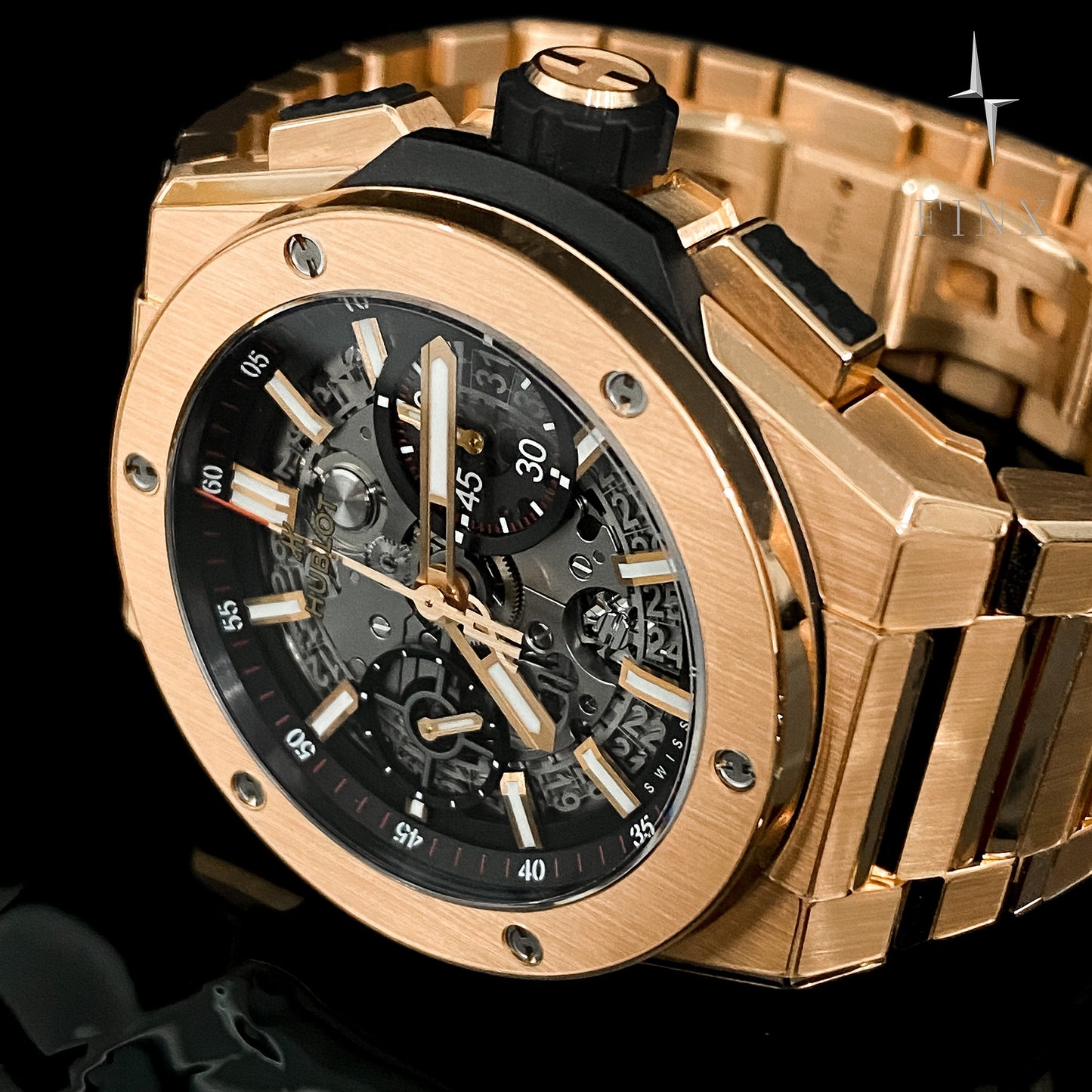 Hublot Big Bang Integrated King 451.OX.1180.OX (42 มม.) ชุดป้องกันสีทอง