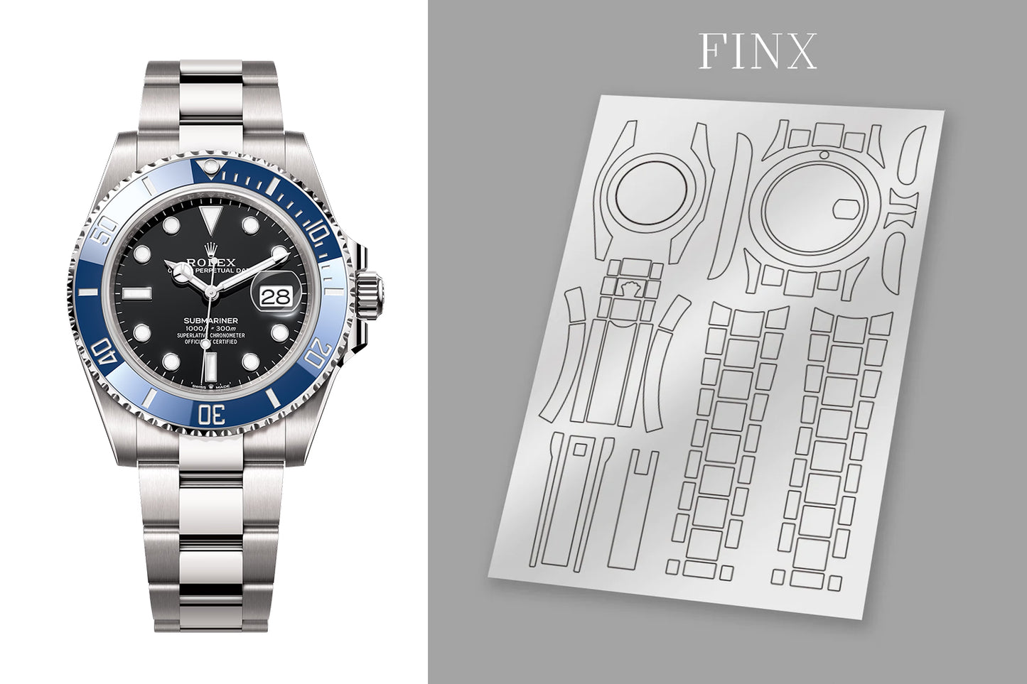 Rolex Submariner (ทองคำขาว) ชุดฟิล์มกันรอย 126619lb