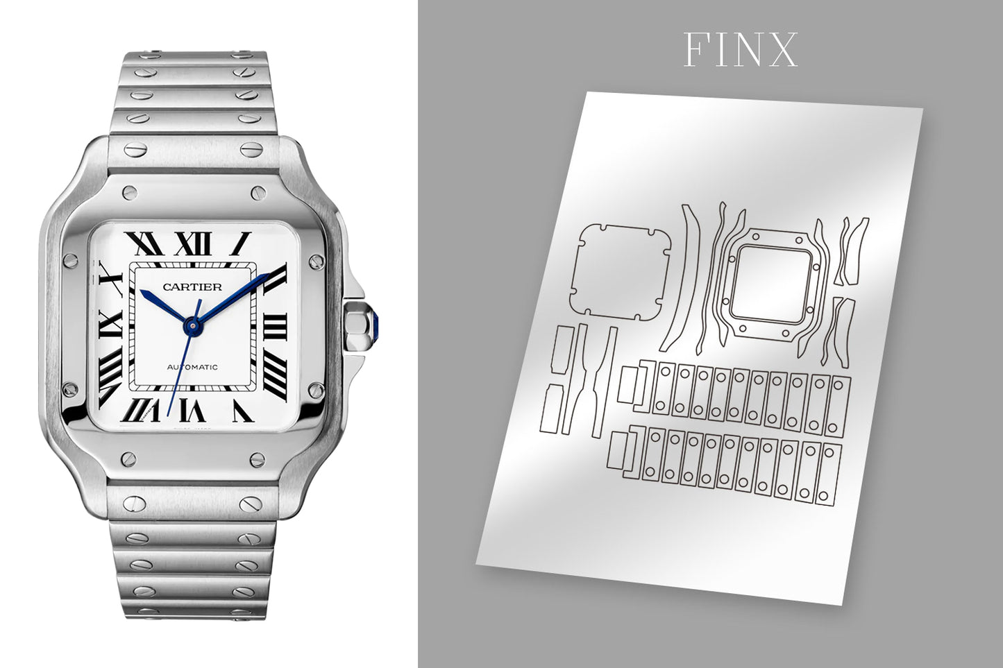 ชุดฟิล์มกันรอย Cartier De Santos L WSSA0018