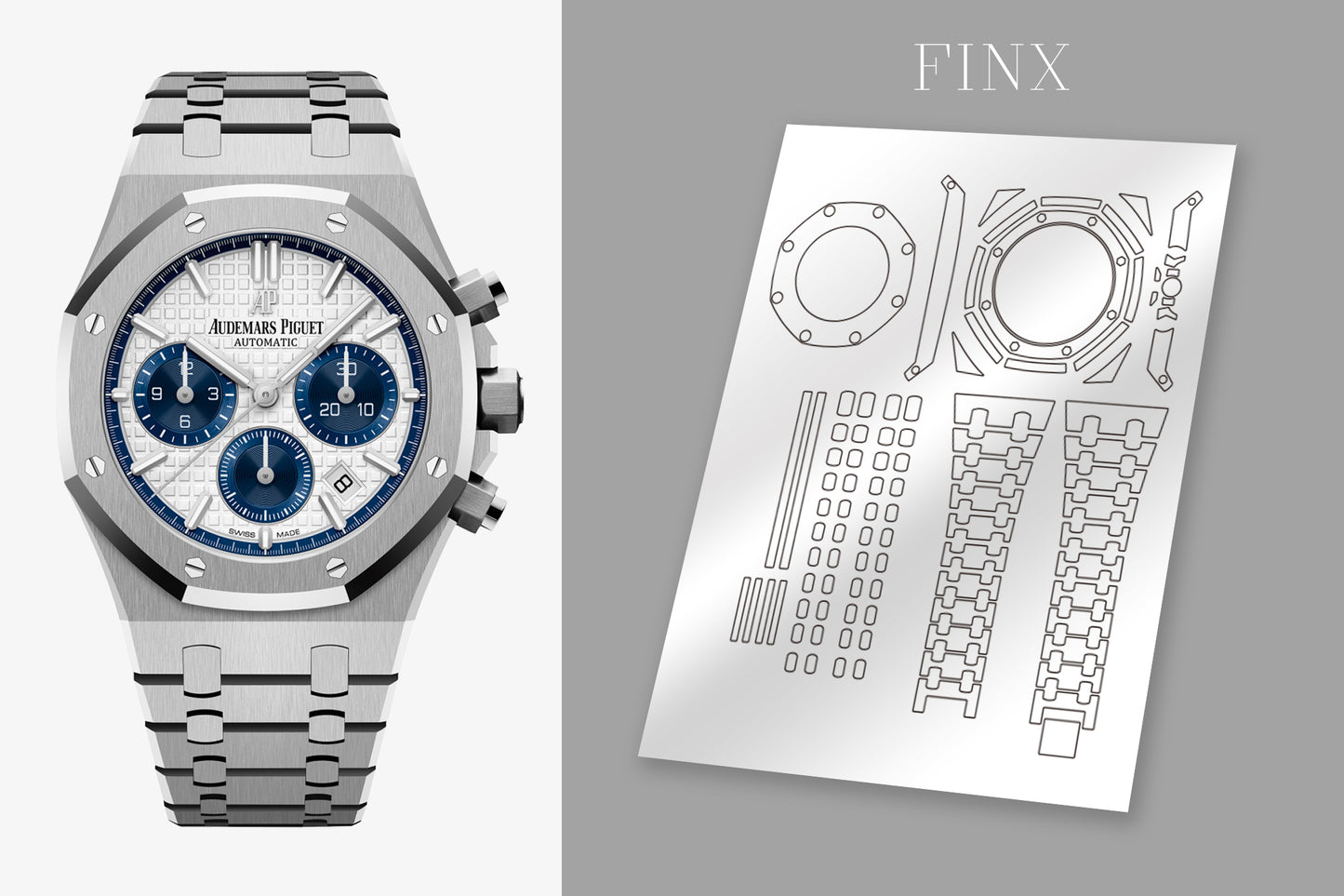 Audemars Piguet Royal Oak Selfwinding โครโนกราฟ 26315ST.OO.1256ST.01 ชุดฟิล์มกันรอย
