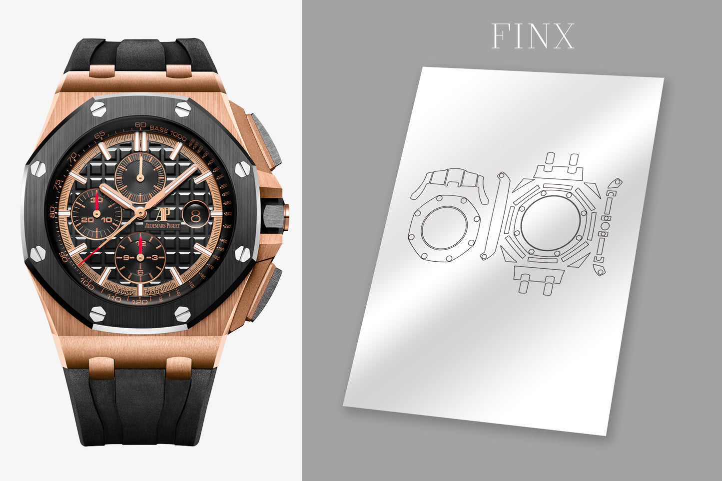 Audemars Piguet Royal Oak Offshore Selfwinding โครโนกราฟ 26401RO.OO.A002CA.02 ชุดฟิล์มกันรอย