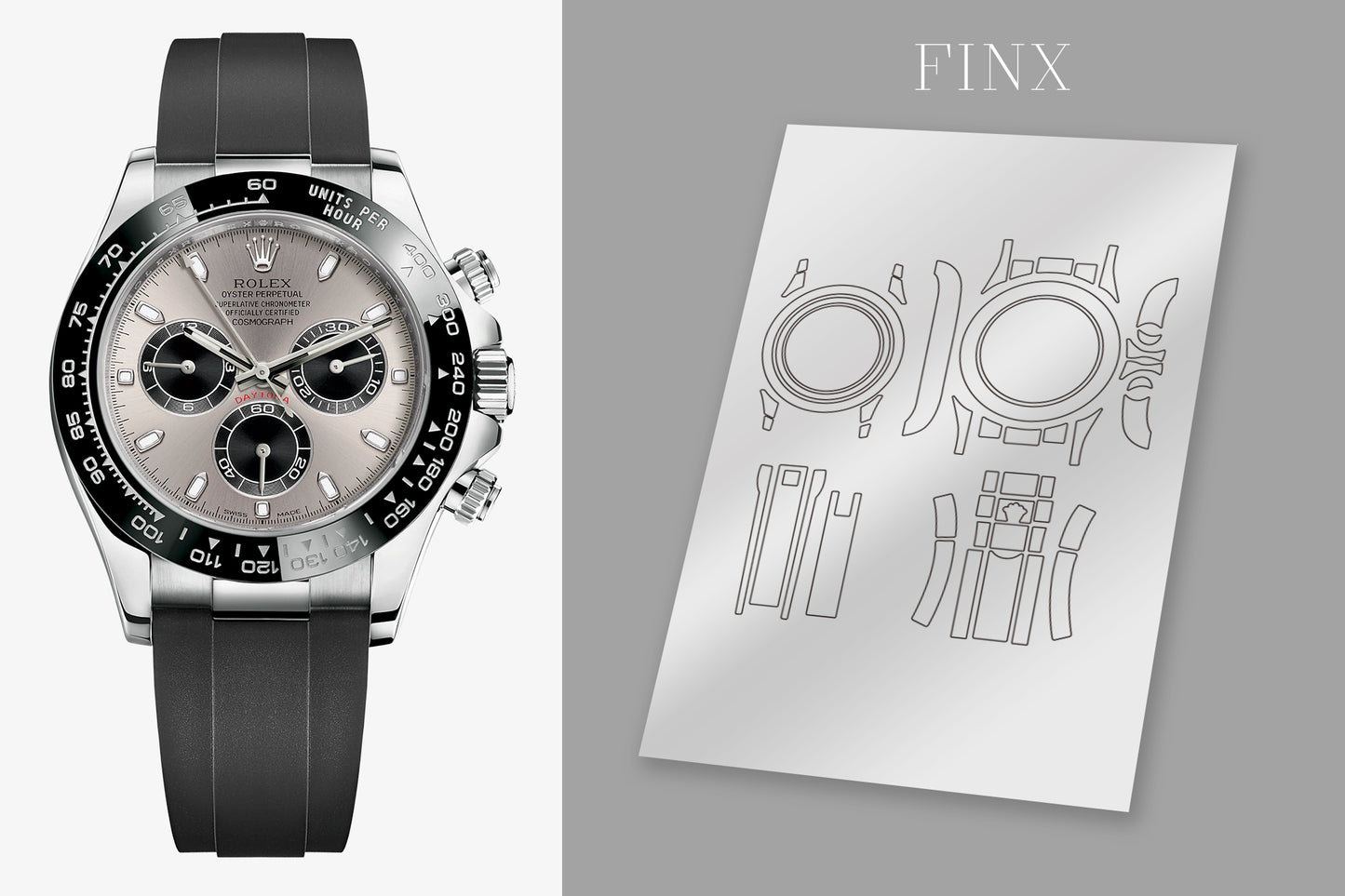 ชุดฟิล์มกันรอย Rolex Daytona (Oysterflex) 116519