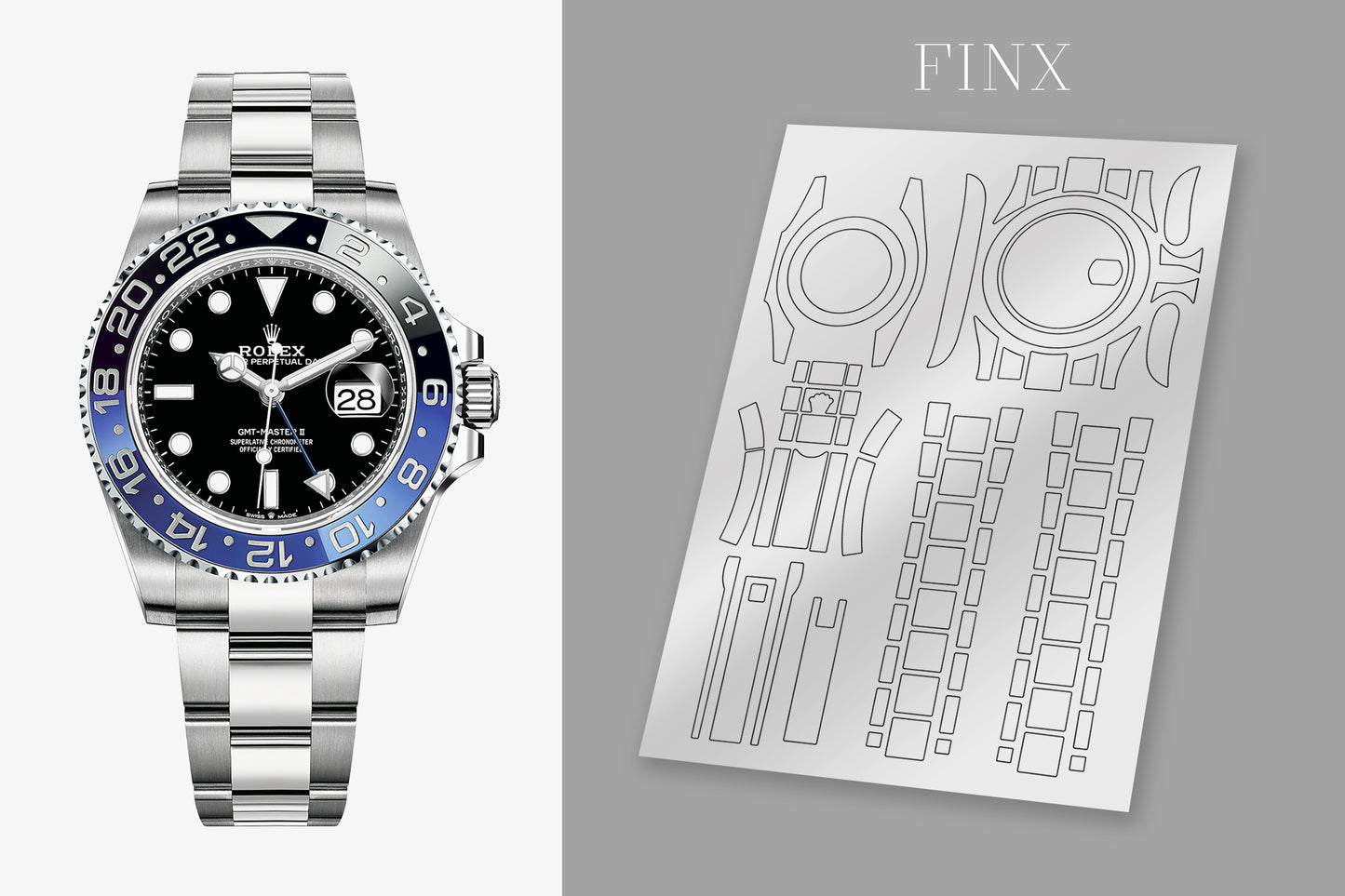 ชุดฟิล์มกันรอย Rolex GMT Master II (Jubilee) 126710