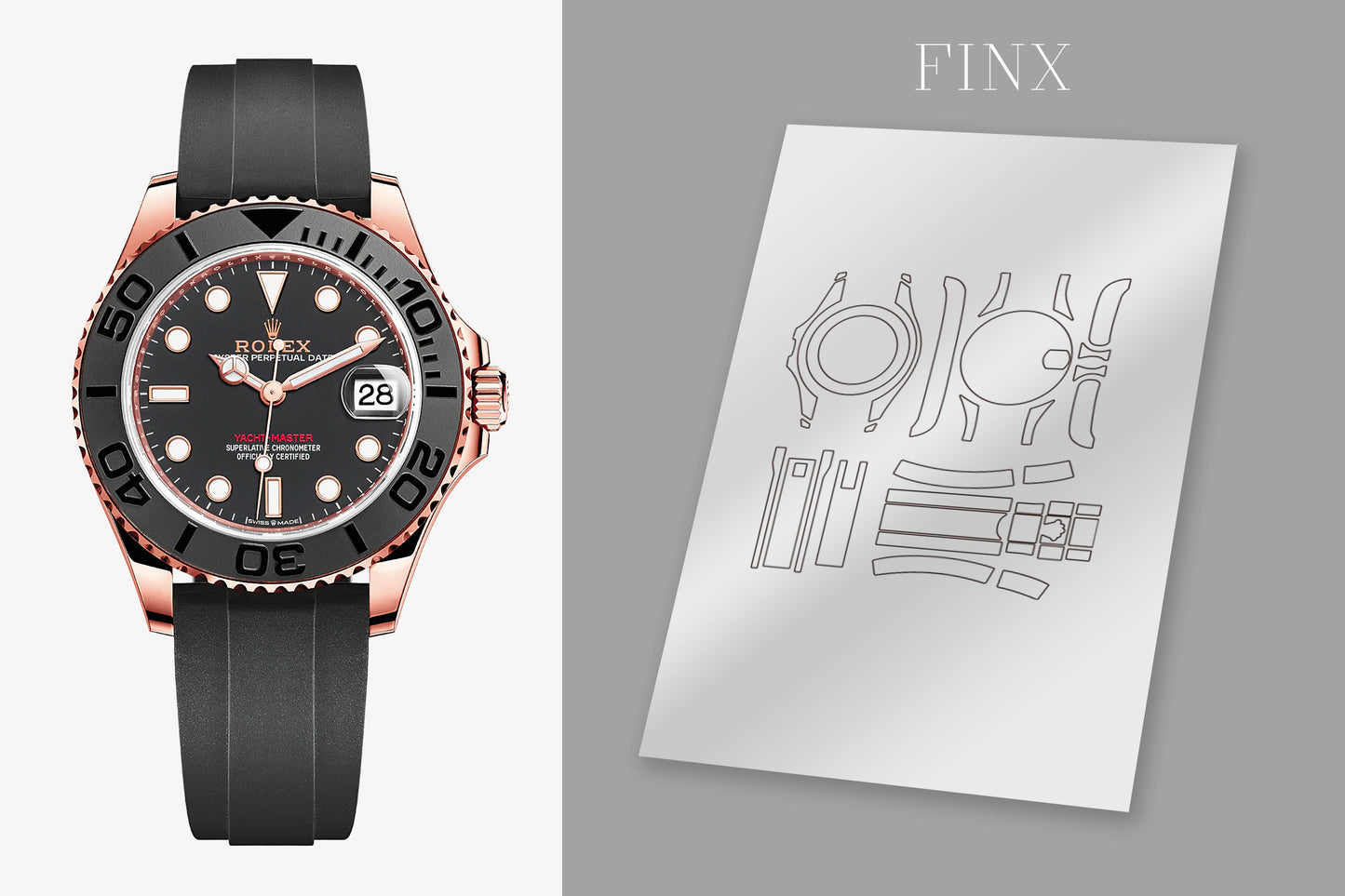 ชุดฟิล์มกันรอย Rolex Yachtmaster (Oysterflex)268655 (37 มม.)