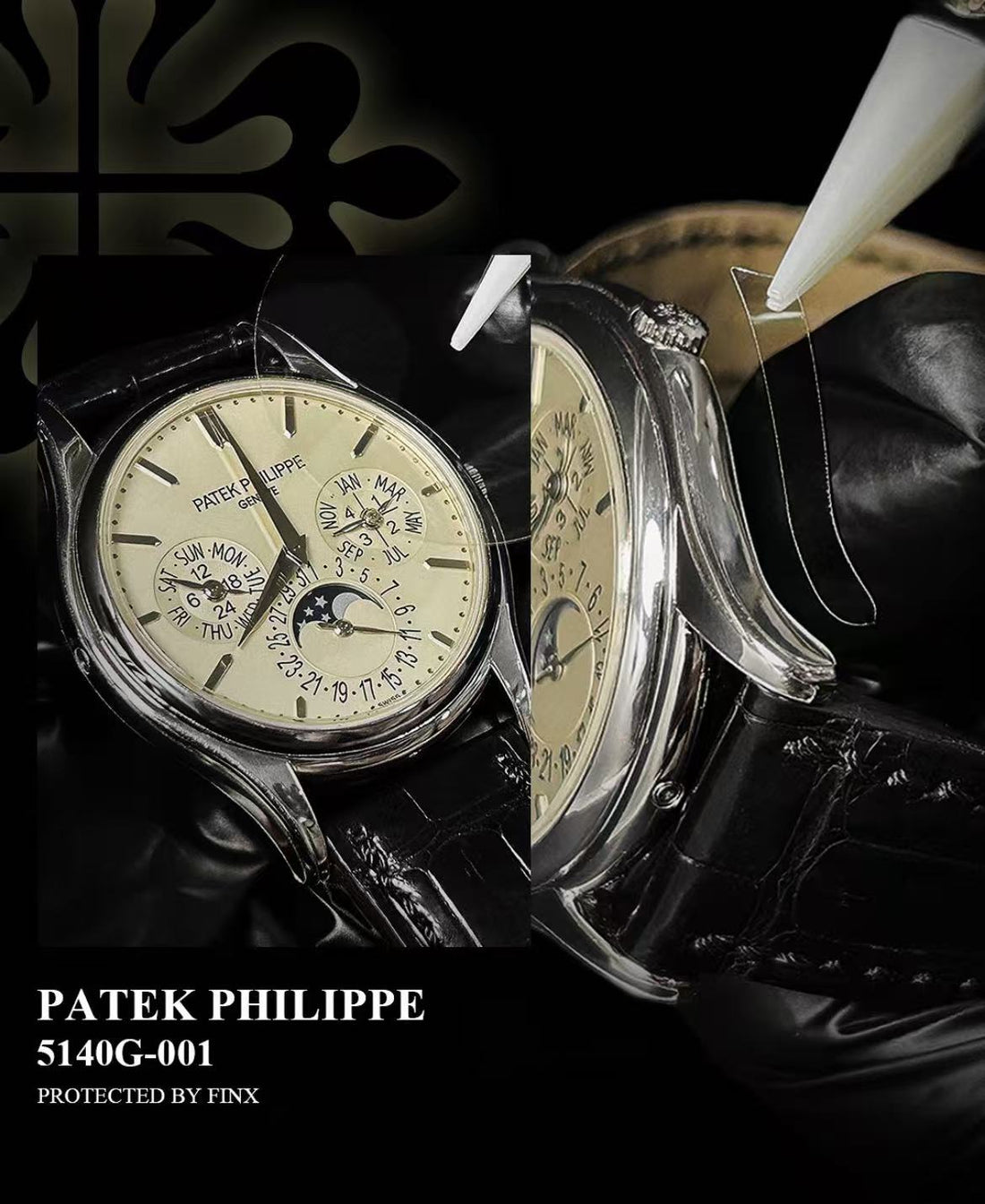 FINXWATCH: Protection for Patek Philippe 5140G-001 Perpetual Calendar Watch watch protection guide | FINX Watch Protection Film