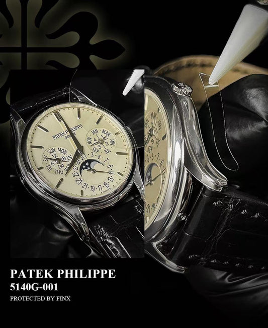 FINXWATCH: Protection for Patek Philippe 5140G-001 Perpetual Calendar Watch watch protection guide | FINX Watch Protection Film