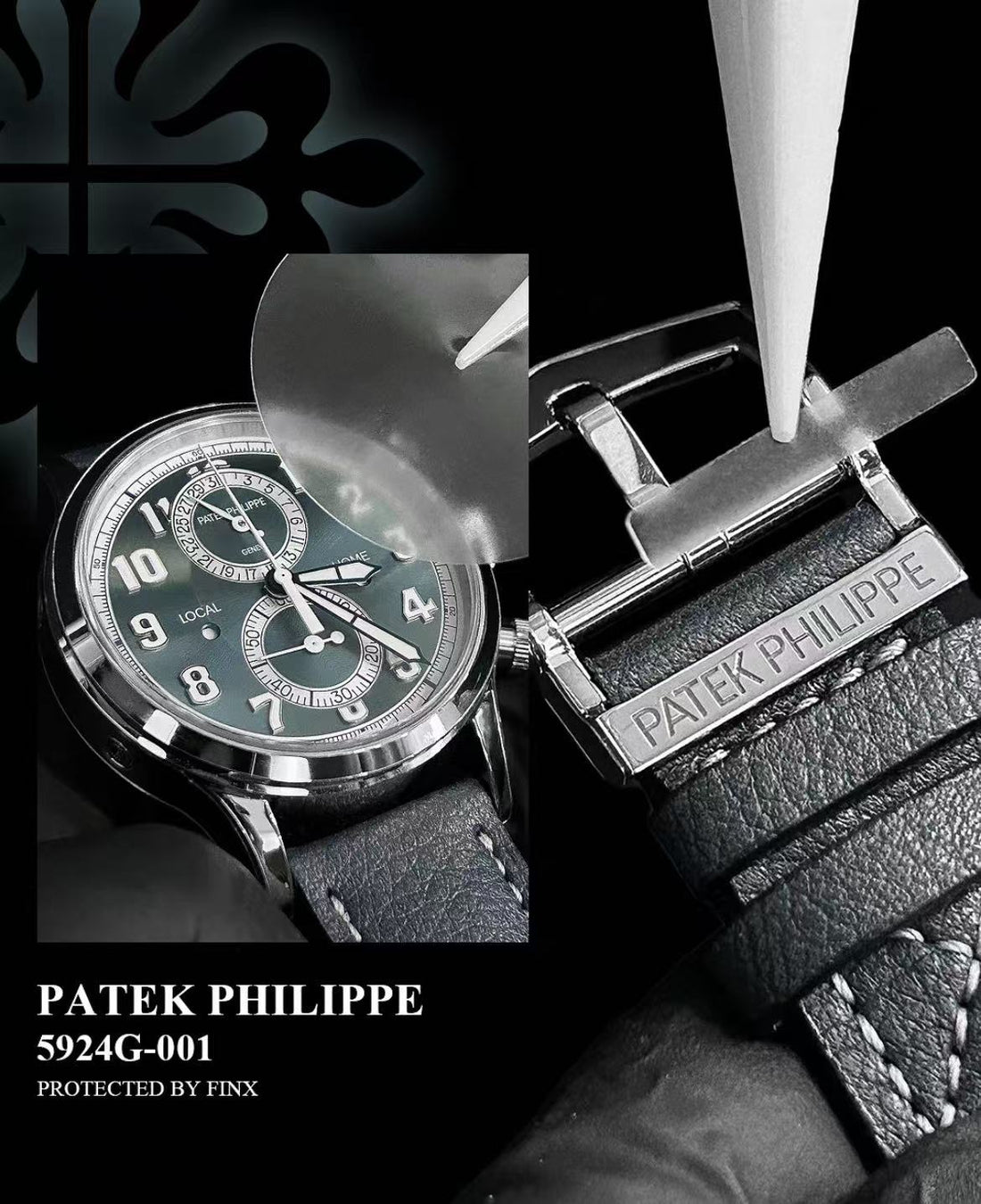 FINXWATCH: Safeguarding Your Patek Philippe 5924G-001 Complications Flyback Chronograph watch protection guide | FINX Watch Protection Film