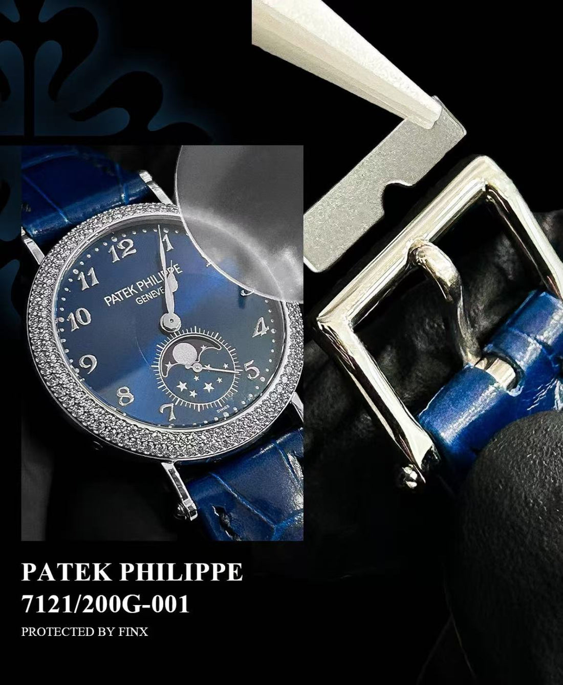 FINXWATCH: Protecting the Celestial Beauty of Your Patek Philippe 7121/200G-001 Moon Phase