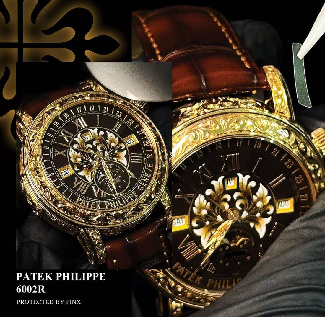 FINXWATCH: Protecting Rare Artistry: Your Patek Philippe 6002R Sky Moon Tourbillon watch protection guide | FINX Watch Protection Film