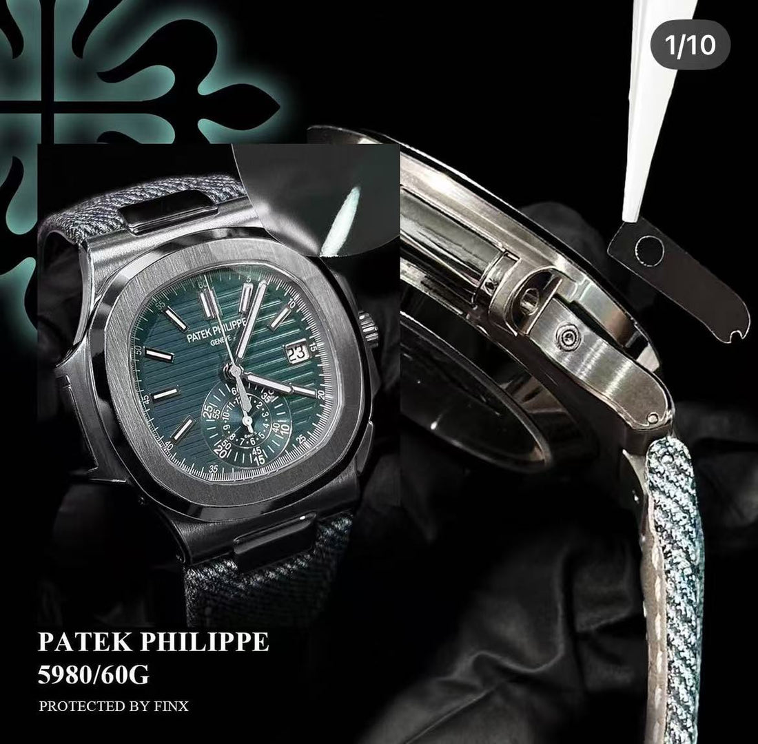 FINXWATCH: Protecting Refined Leisure: Your Patek Philippe Nautilus 5980/60G watch protection guide | FINX Watch Protection Film