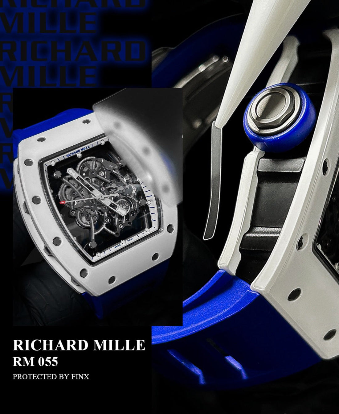 FINXWATCH: Protecting Performance Excellence: Your Richard Mille RM 055 Bubba Watson watch protection guide | FINX Watch Protection Film