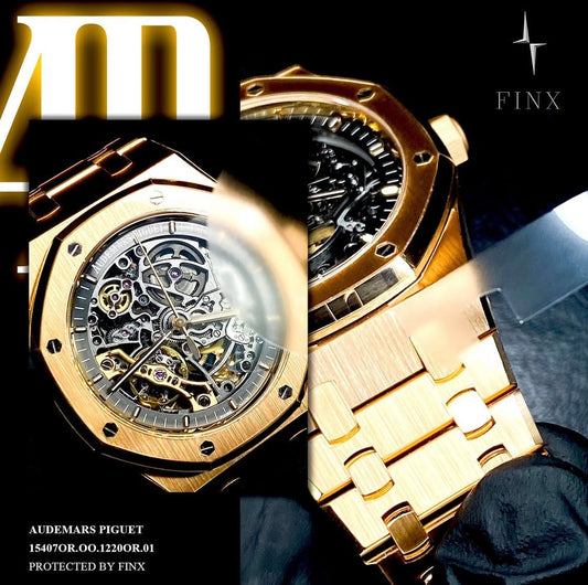 FINXWATCH: Protecting Exquisite Craftsmanship: Your Audemars Piguet Royal Oak 154070R.00.12200R.01 watch protection guide | FINX Watch Protection Film