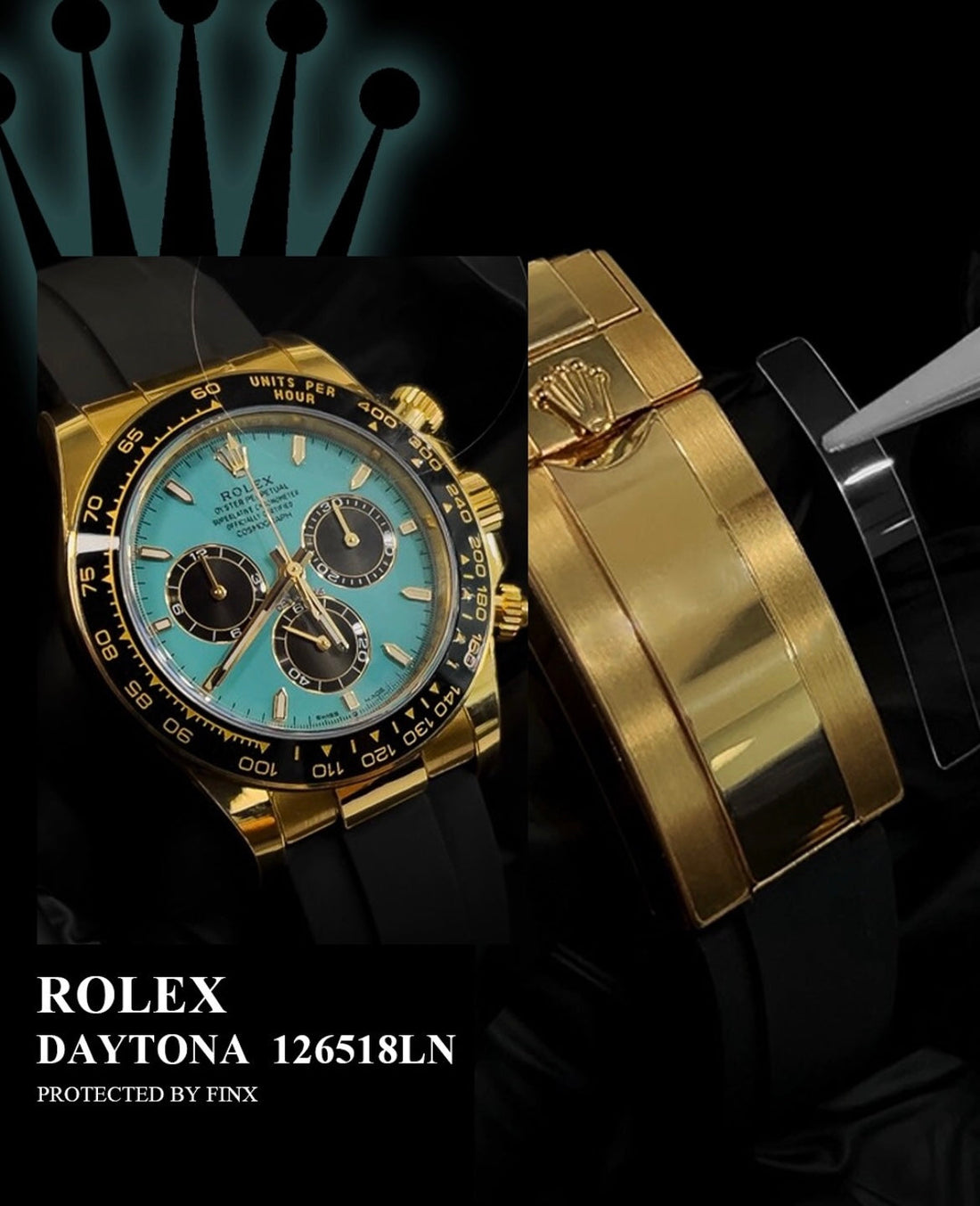 FINXWATCH: Protecting Iconic Luxury: Your Rolex Daytona 126518LN watch protection guide | FINX Watch Protection Film