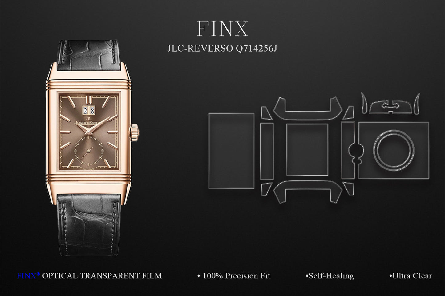 Jaeger-lecoultre reverso Tribute Geographic Q714256J Protection Kit protection film by FINX