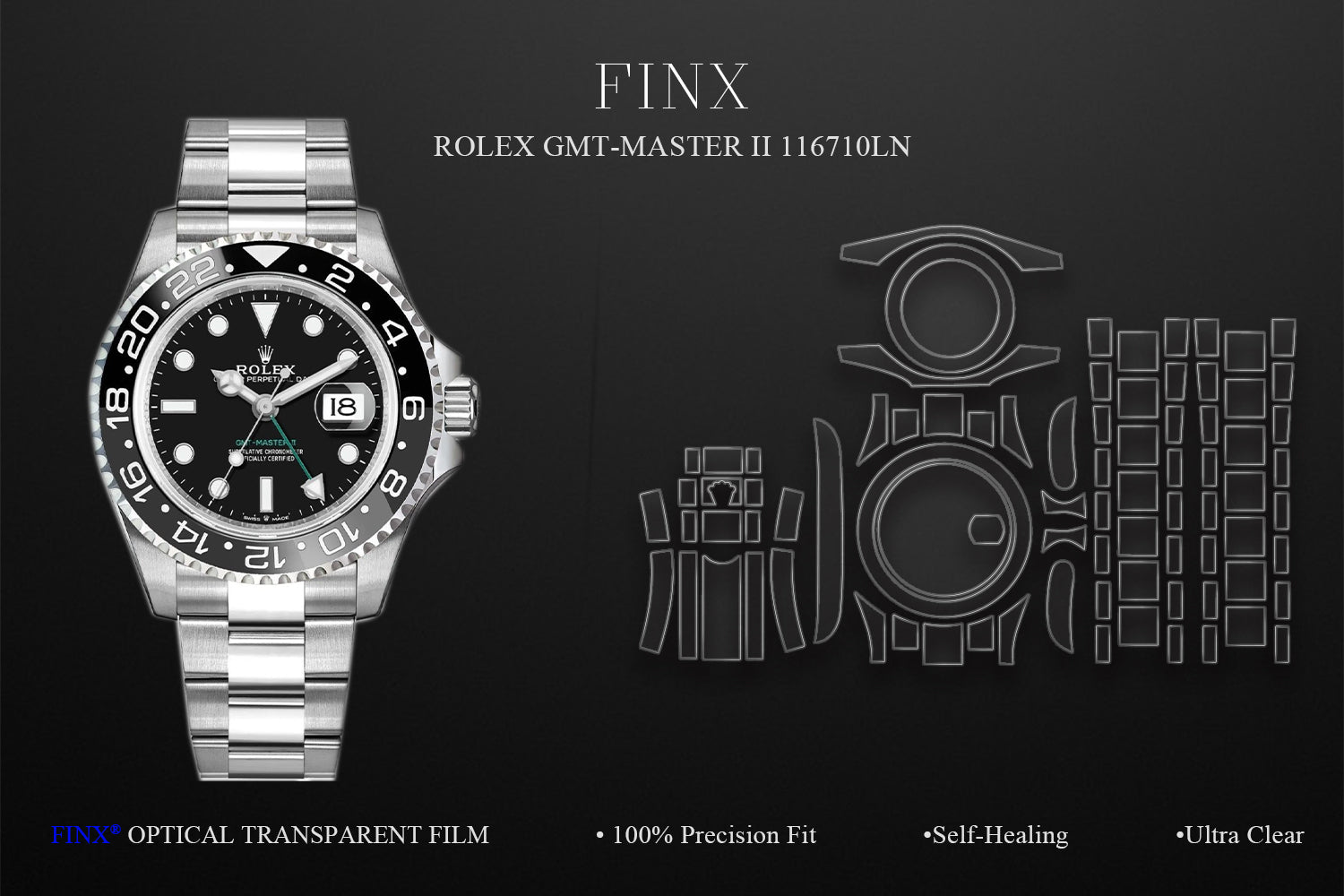 Rolex GMT-Master II 116710LN Protection Film | Watch Protection | FINX protection film by FINX