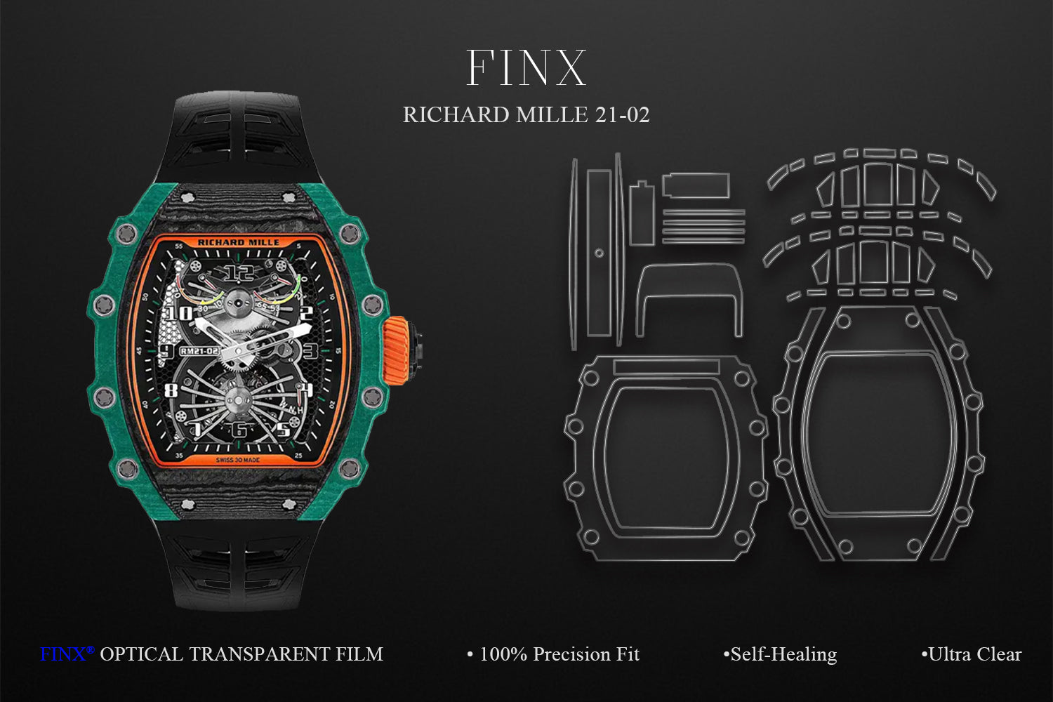 Richard Mille RM 21-02 Tourbillon Aerodyne Protection Kit protection film by FINX