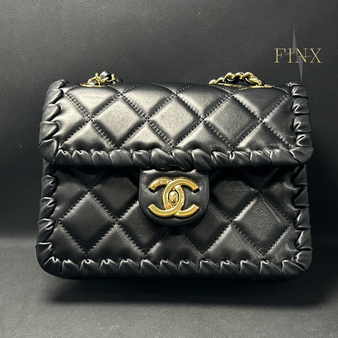 CHANEL Calfskin Braided Mini Protection Kit