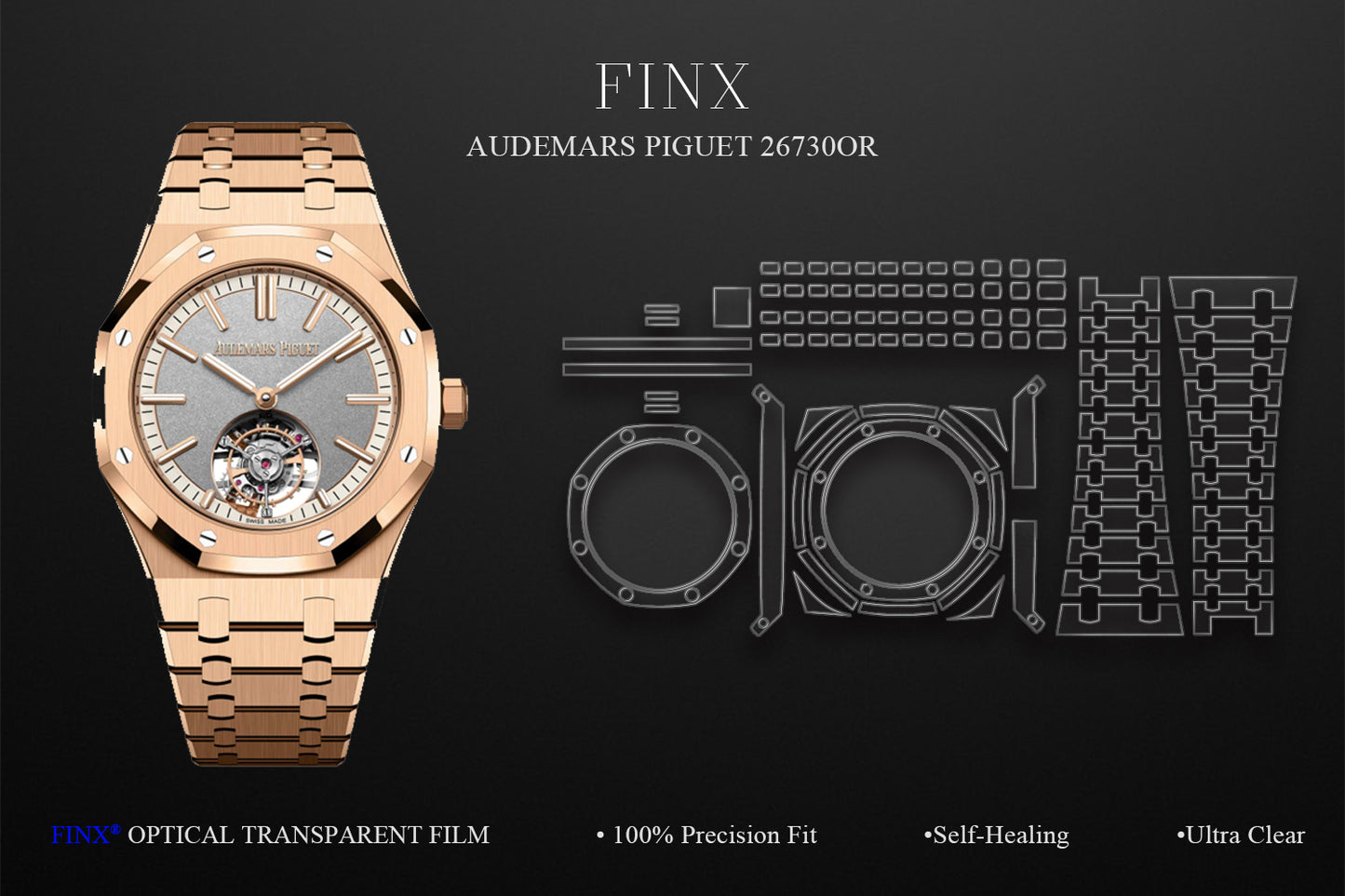 Audemars Piguet Royal Oak 26730OR.OO.1320OR.05 Protective Kit protection film by FINX