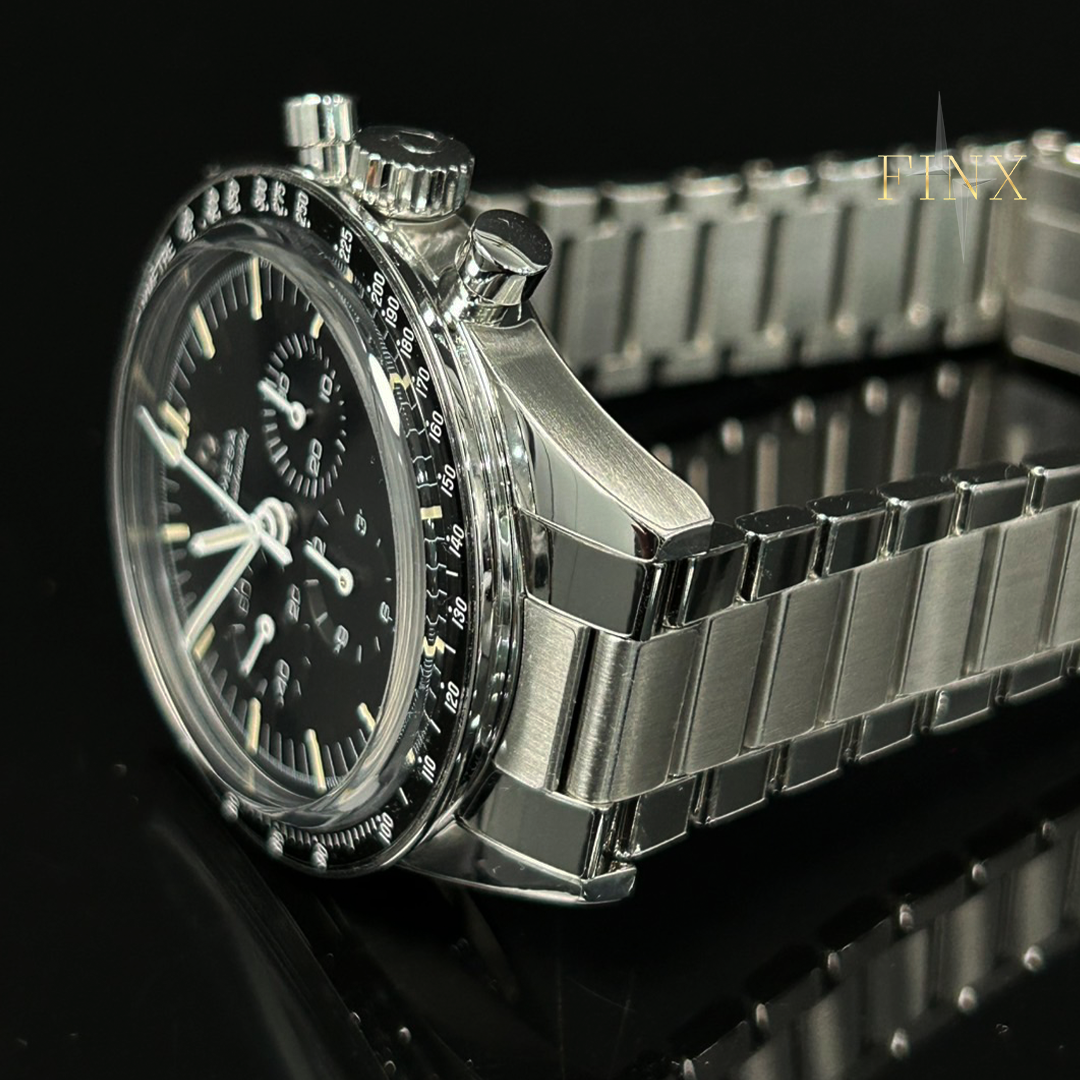 Omega Speedmaster chronograph protection film angle view