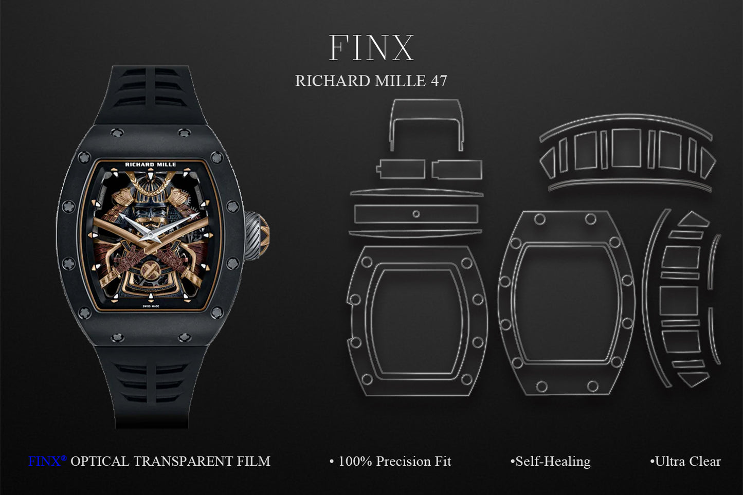 Richard Mille RM 47 Tourbillon Samurai Protection Kit protection film by FINX