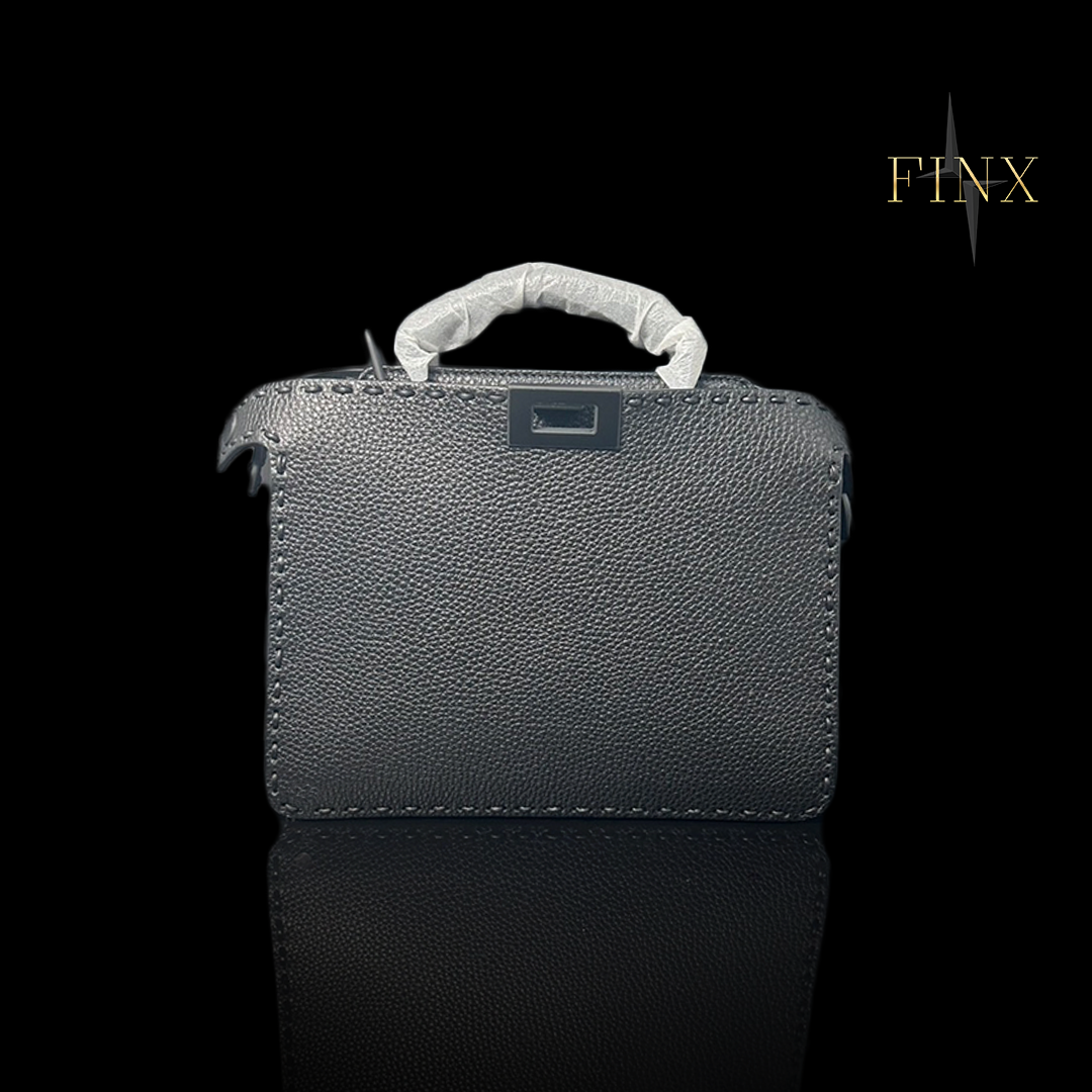 Fendi Peekaboo ISeeU Small Black Selleria bag Protective Kit