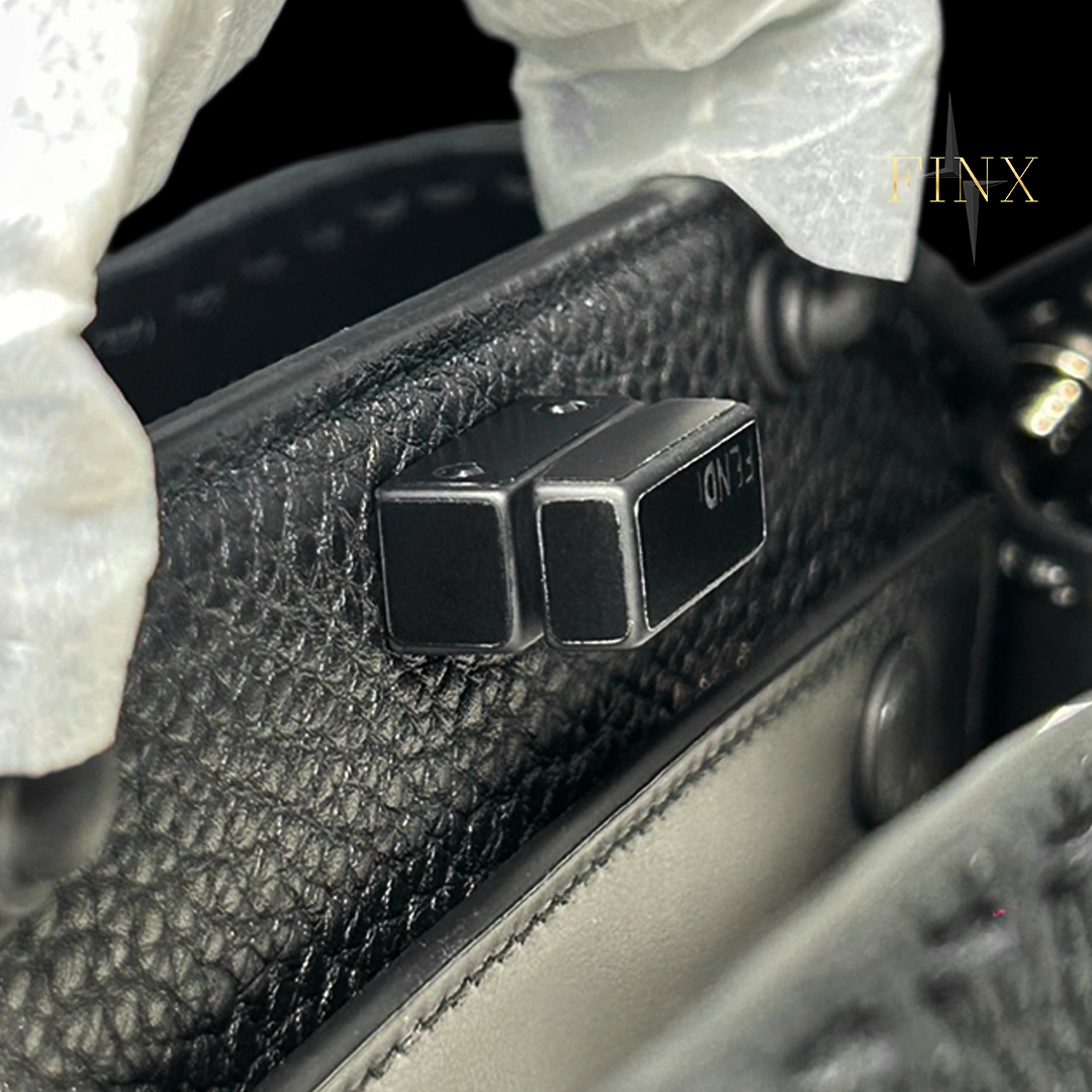 Fendi Peekaboo ISeeU Small Black Selleria bag Protective Kit