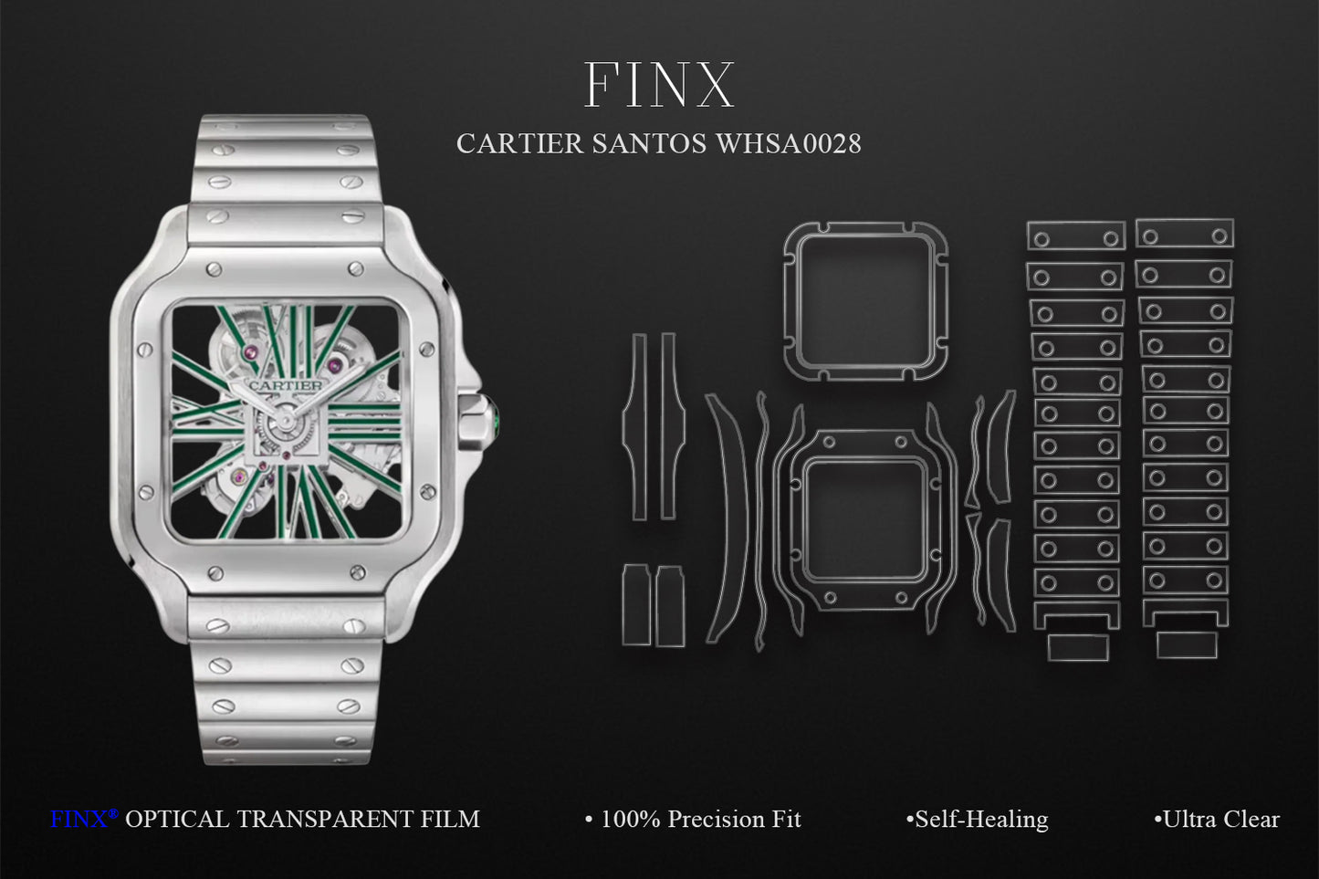 Cartier Santos WHSA0028 Watch Protection Film | FINX