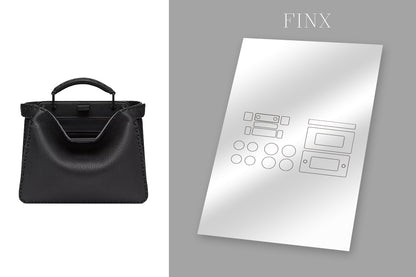 Fendi Peekaboo ISeeU Small Black Selleria bag Protective Kit