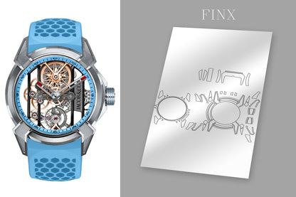 ชุดป้องกัน Jacob &amp; Co Epic X V1 Titanium Sky Blue