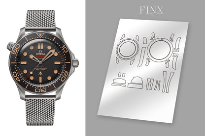 Omega Seamaster Diver 300M (007 Edition Titanium) 210.90.42.20.01.001 protection film by FINX